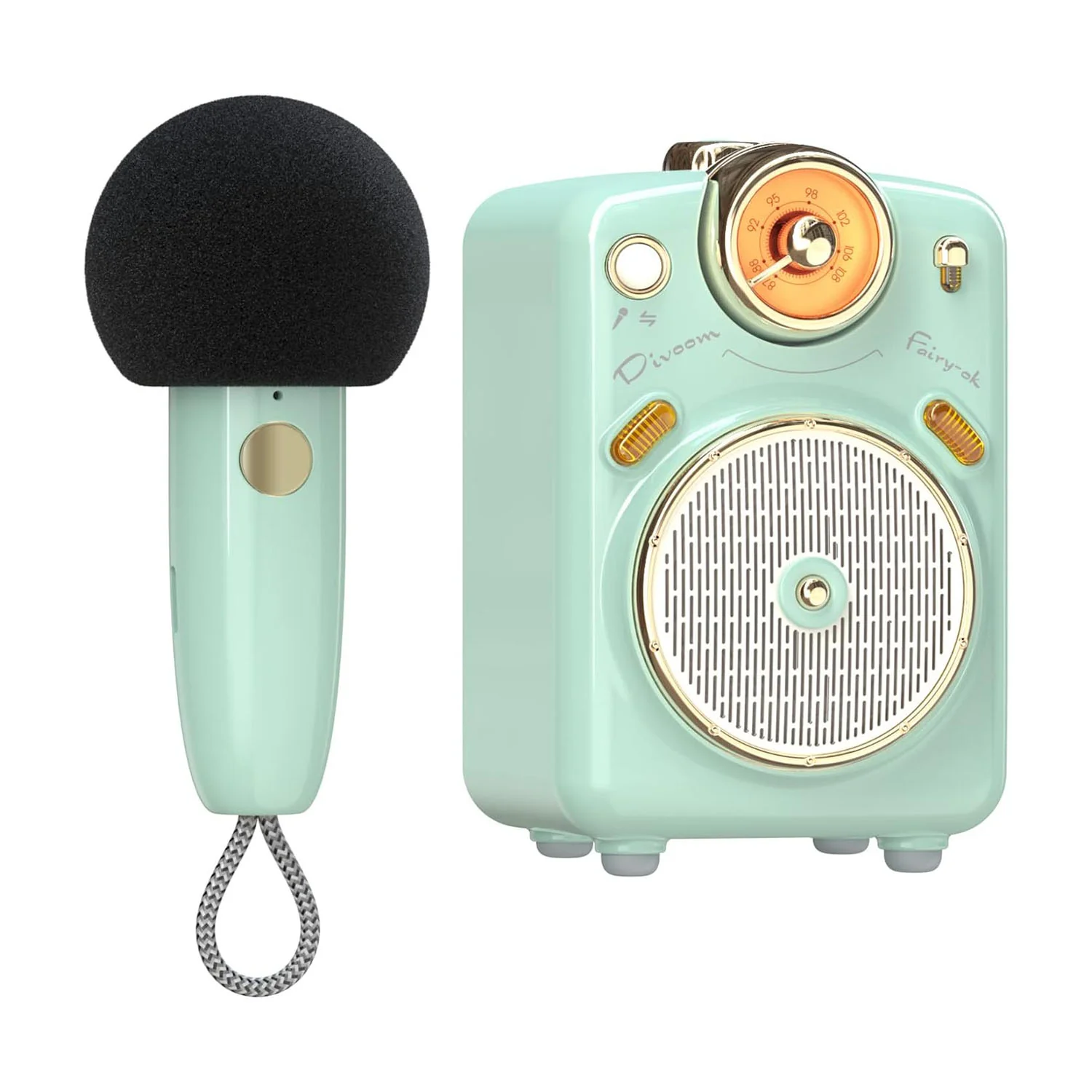 Divoom® Fairy-OK Retro Mini Karaoke Speaker - Image 4