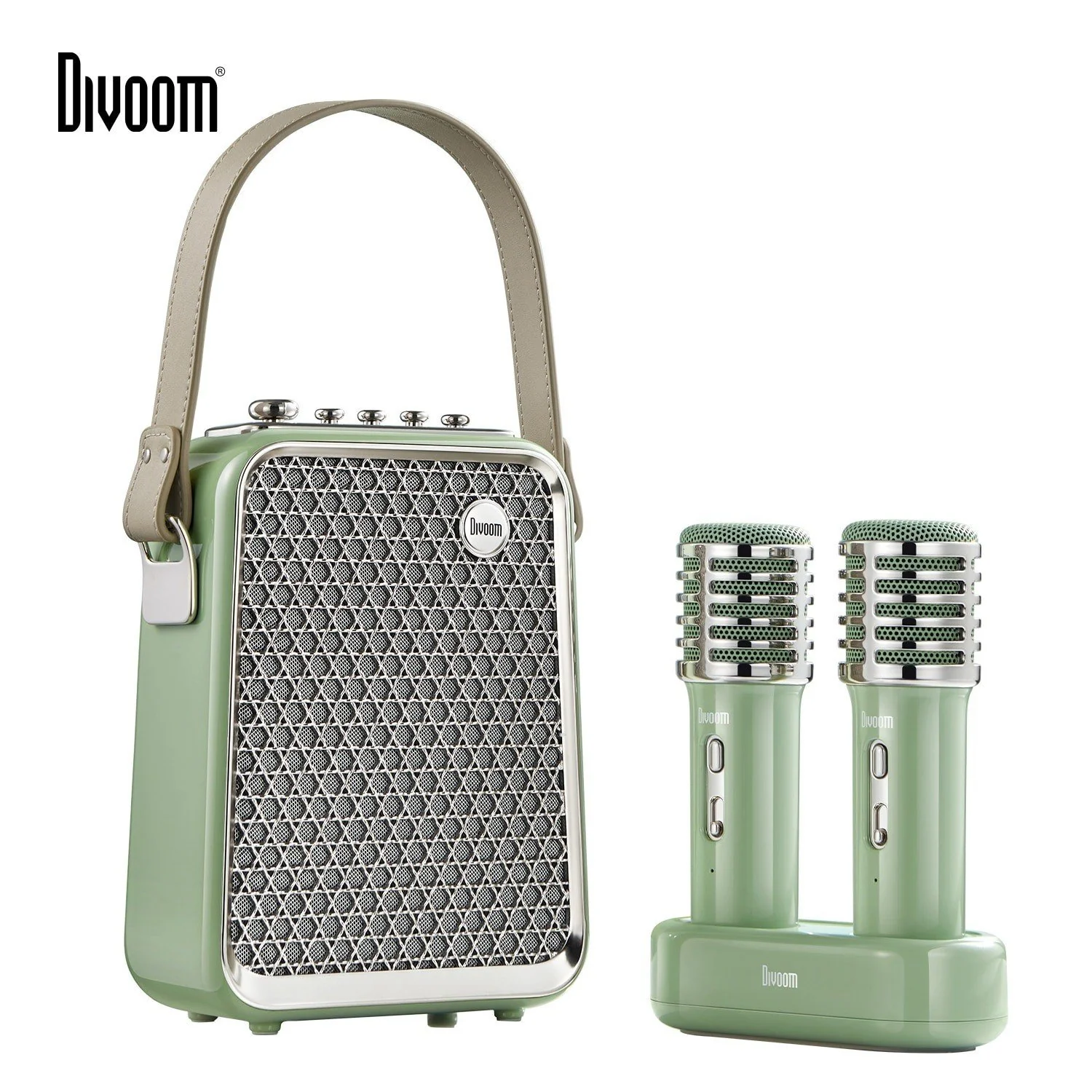Divoom® Songbird-HQ Portable Karaoke Bluetooth Speaker with Dual Wireless Microphones - Image 3