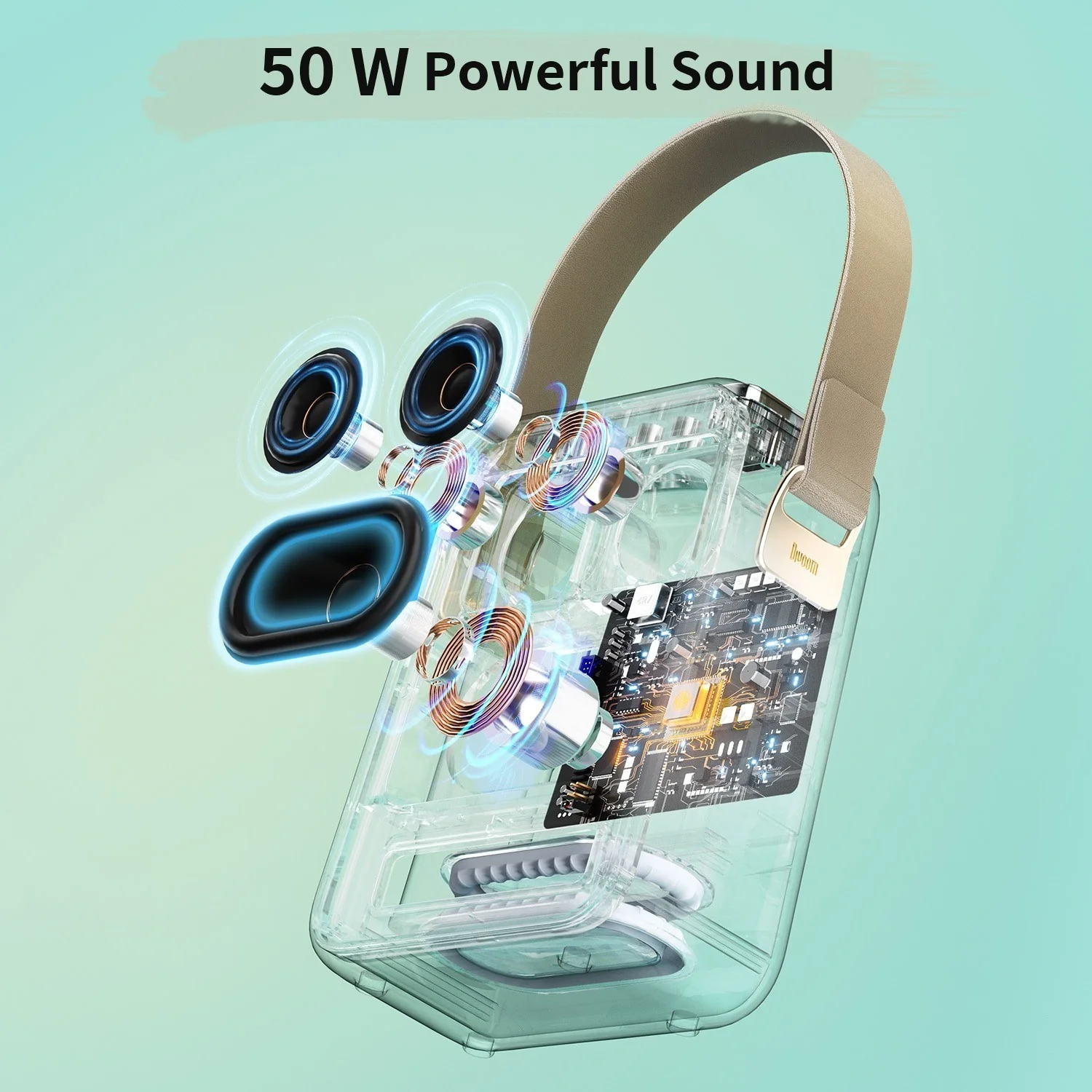 Divoom® Songbird-HQ Portable Karaoke Bluetooth Speaker with Dual Wireless Microphones - Image 6