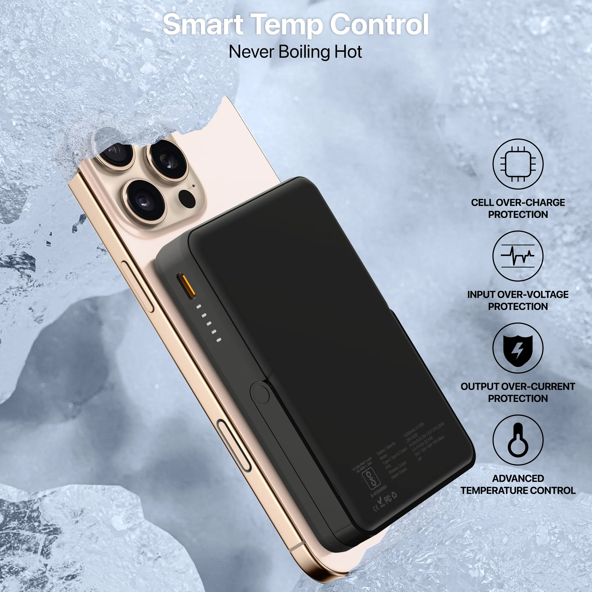 Dr Vaku ® 3-in-1 TERAMAG 10000mAh 15W MagSafe Wireless Power Bank | 22.5W PD Fast Charging | Foldable Stand - Image 4
