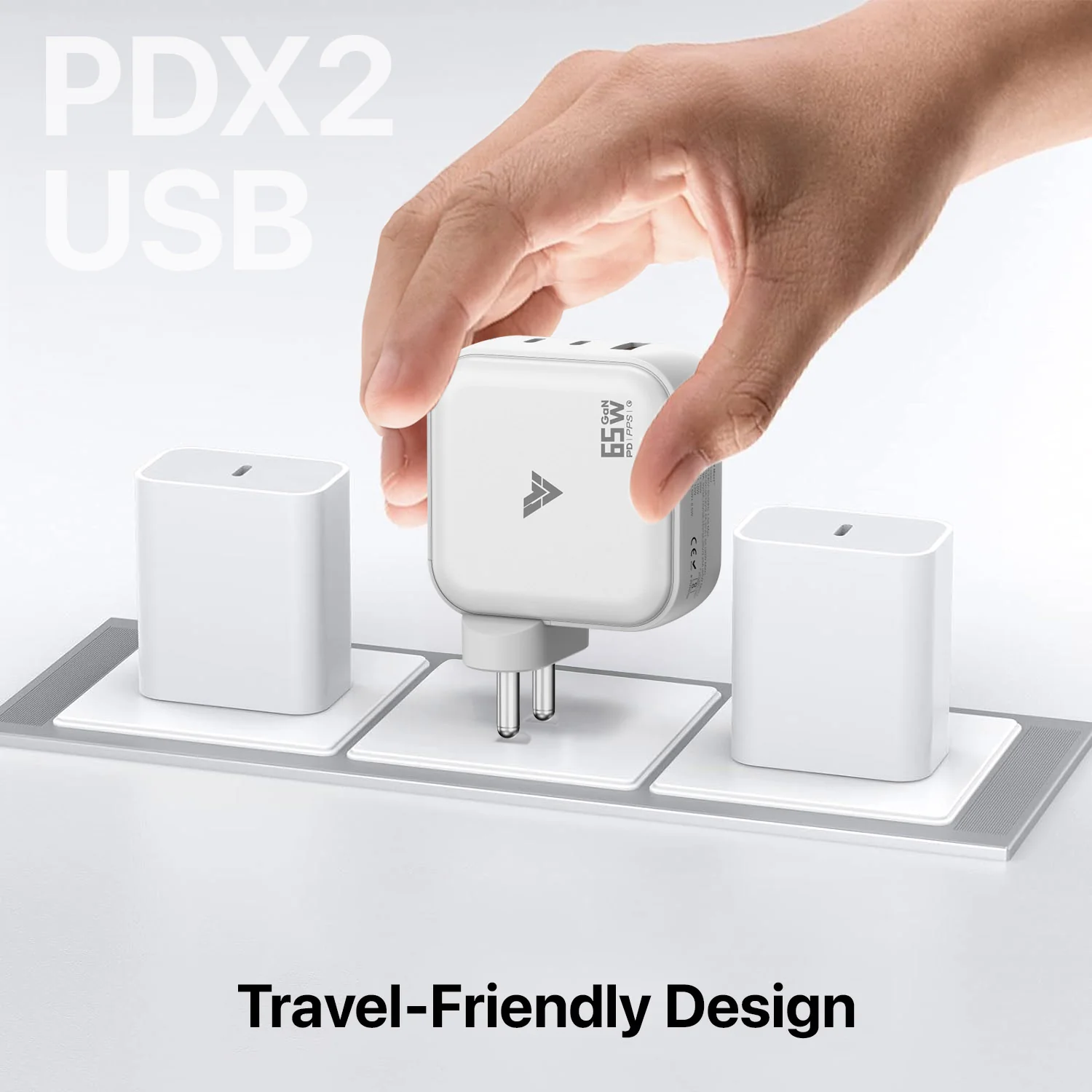 DR VAKU ® 65W Charger Type C Fast Adapter With Multi Port Dual PD Charging GaN Technology - Image 2