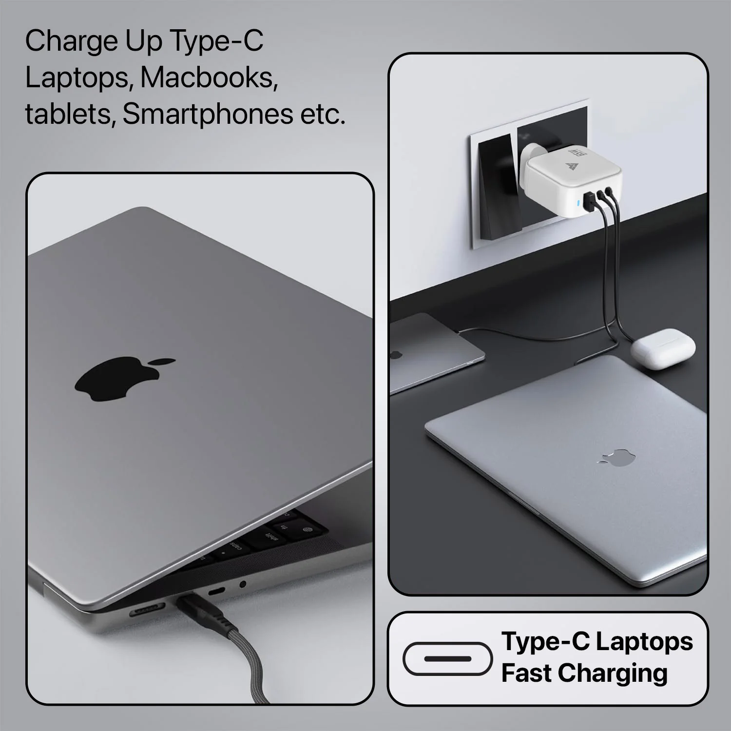 DR VAKU ® 65W Charger Type C Fast Adapter With Multi Port Dual PD Charging GaN Technology - Image 5