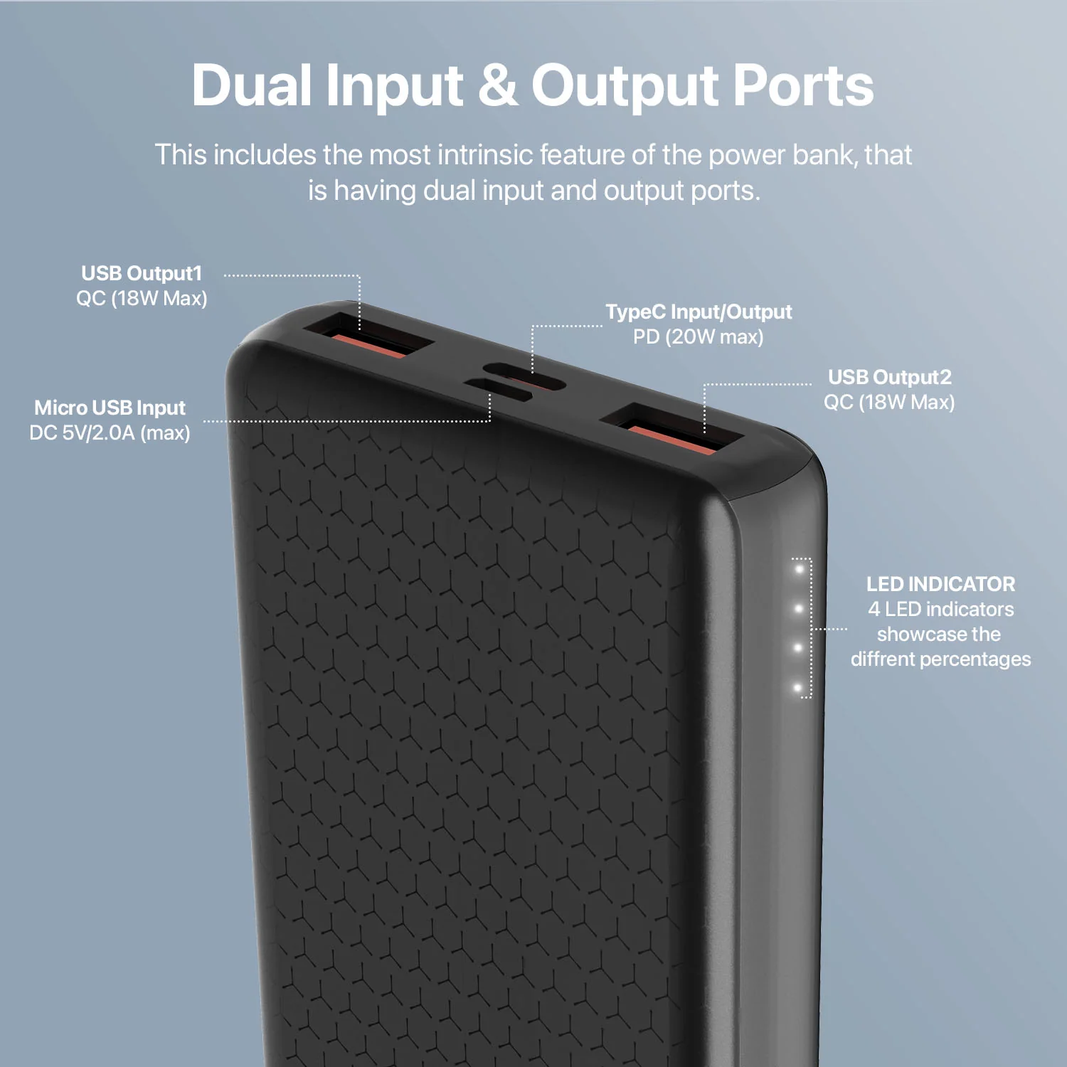 DR VAKU ® Carbon Series Magnus 10000mAh Fast Charging Power Bank - Image 5