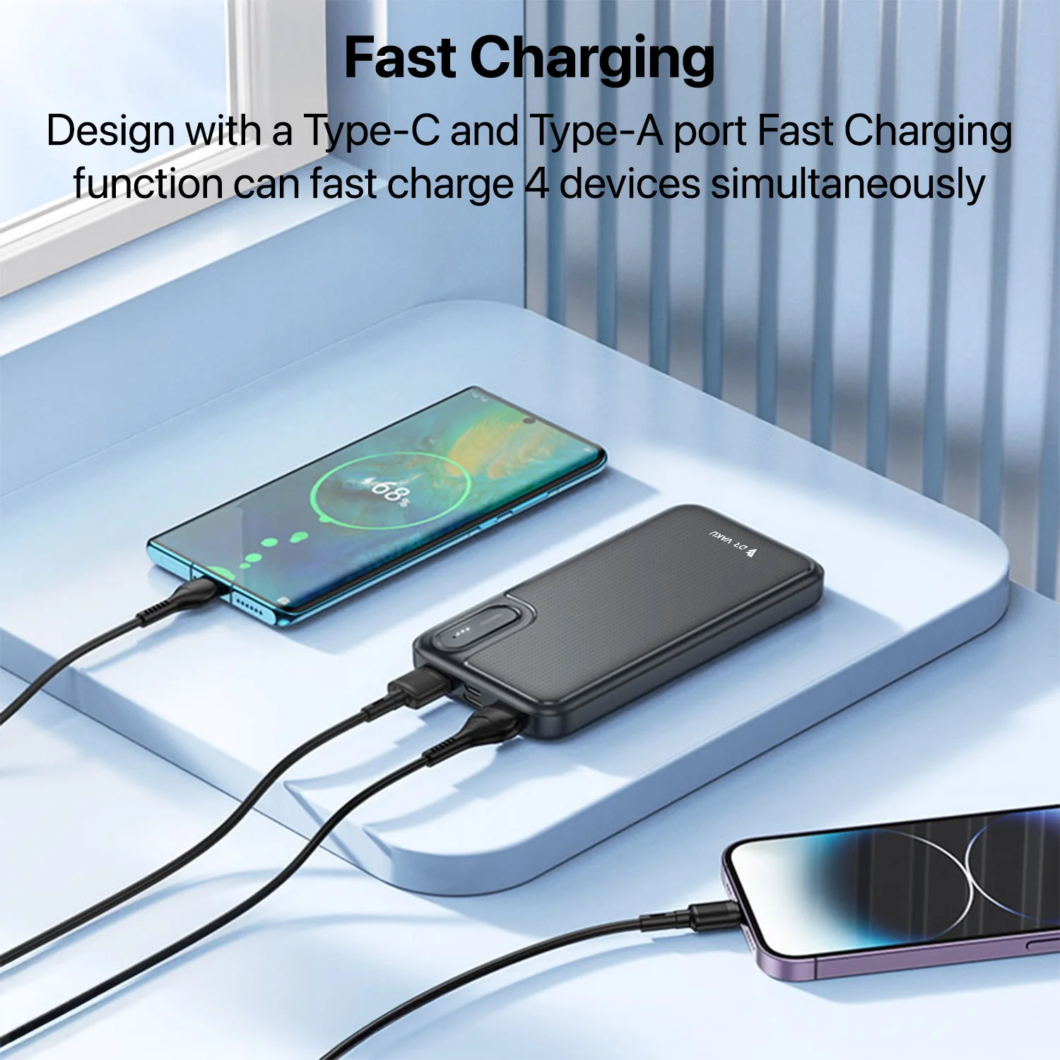 Dr. Vaku ® CYRA 10000mAh Power Bank 12W Dual USB Output, Type-C & Micro-USB Input, Compact & Portable - Image 11