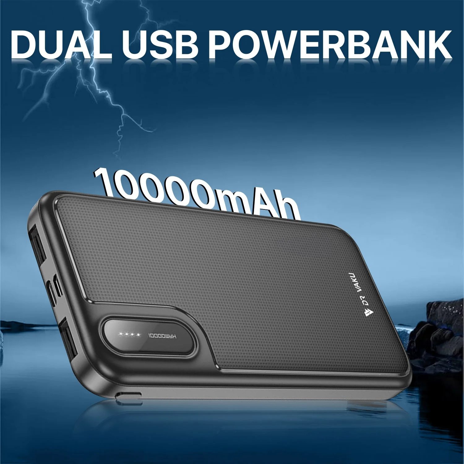 Dr. Vaku ® CYRA 10000mAh Power Bank 12W Dual USB Output, Type-C & Micro-USB Input, Compact & Portable - Image 6