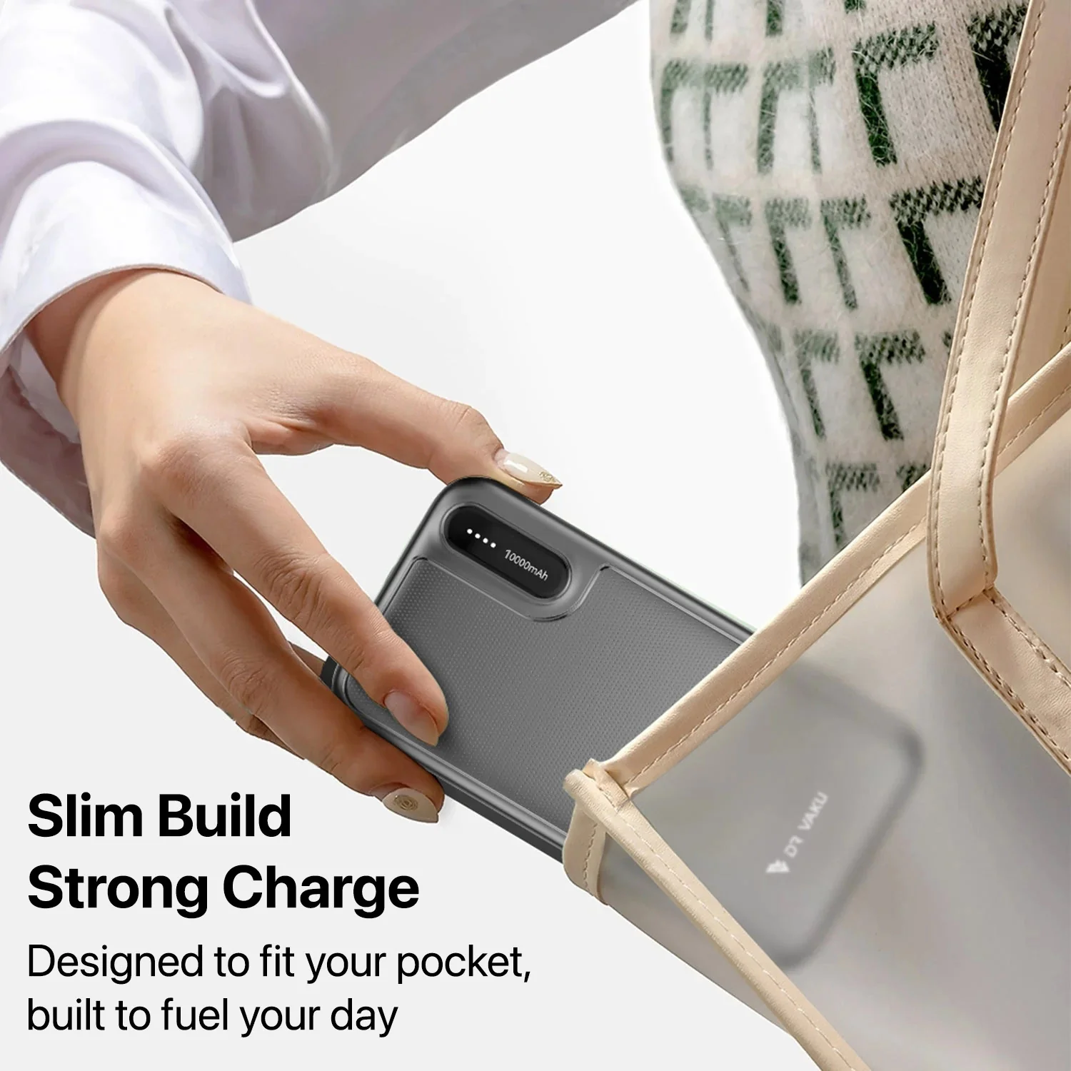 Dr. Vaku ® CYRA 10000mAh Power Bank 12W Dual USB Output, Type-C & Micro-USB Input, Compact & Portable - Image 9