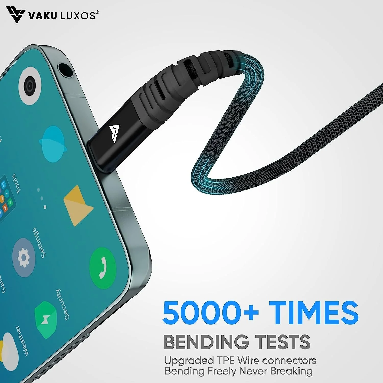 DR VAKU ® DURATUF SUPER VOOC 65W USB-A to Type-C 1.5M Fast Charging Cable - Image 4