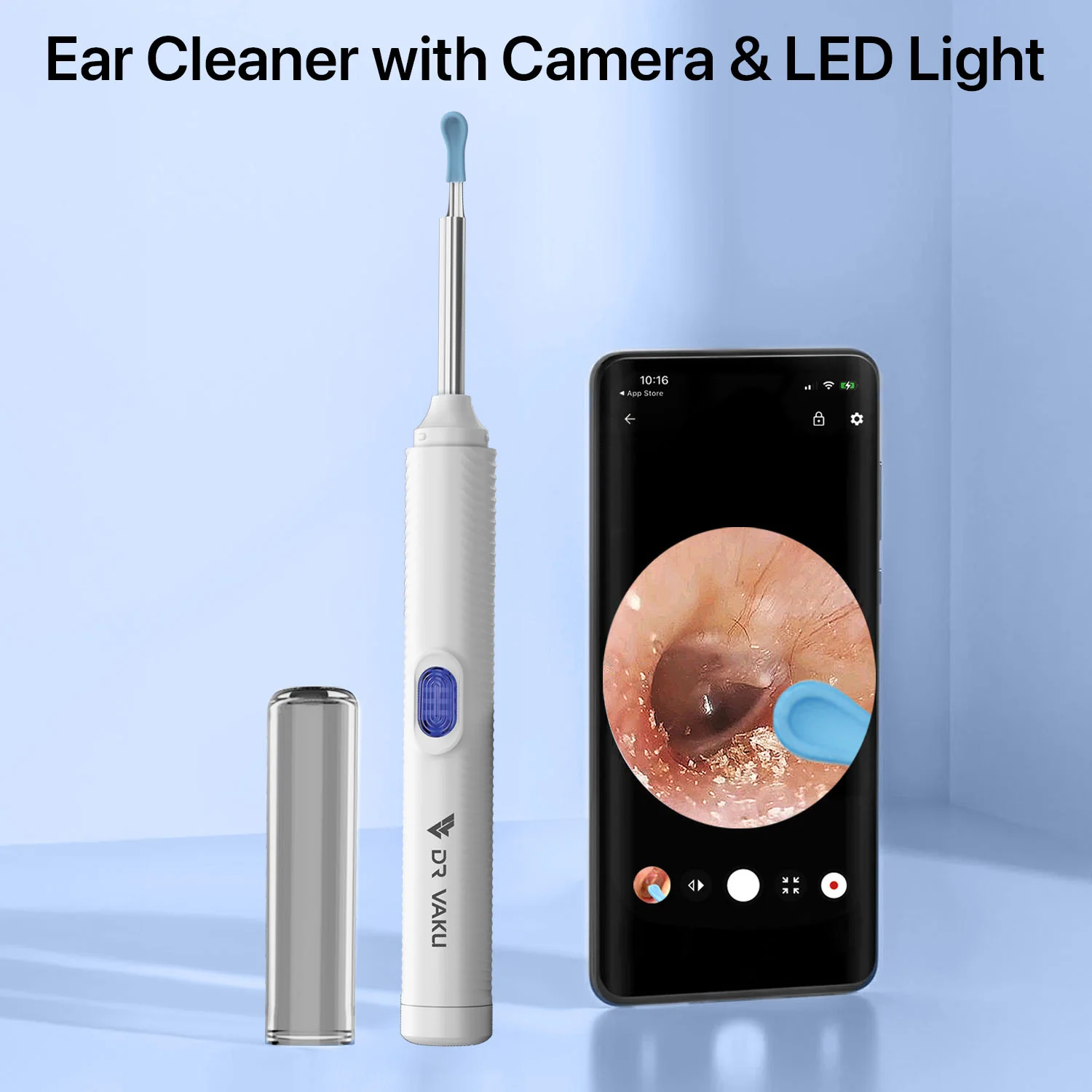 DR VAKU ® Earocam Earwax Removal Tool with 1080p Wireless Camera Waterproof Visual Ear Scope - Image 4