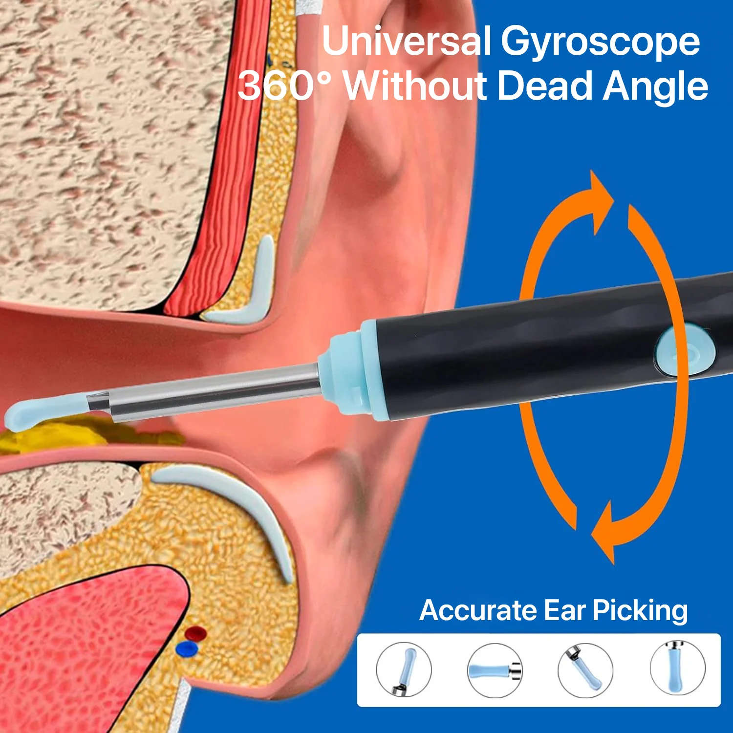 DR VAKU ® Earocam Earwax Removal Tool with 1080p Wireless Camera Waterproof Visual Ear Scope - Image 6