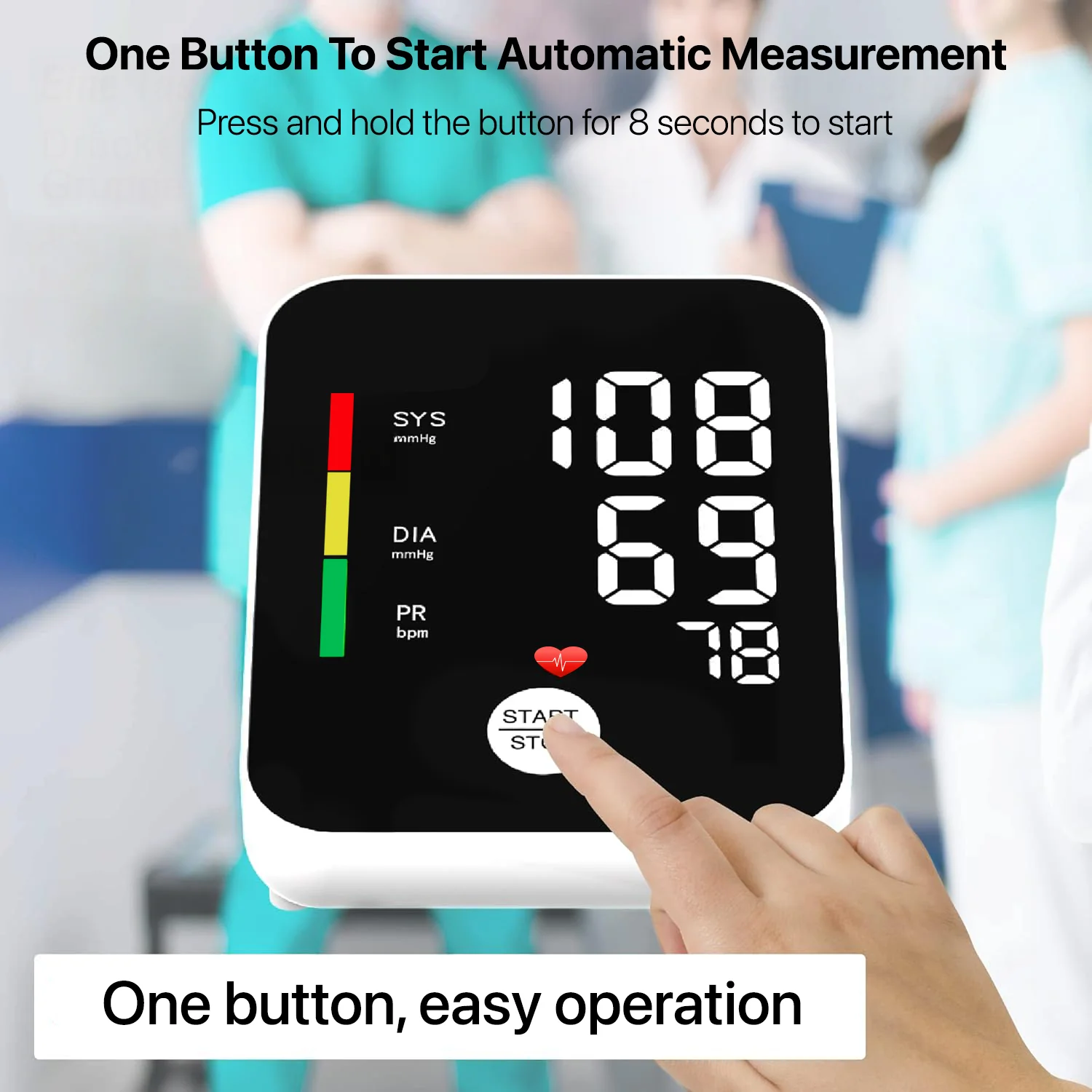 DR VAKU ® Electronic Rechargeable BP Machine Monitor Digital Fully Automatic with Voice Function - Image 3