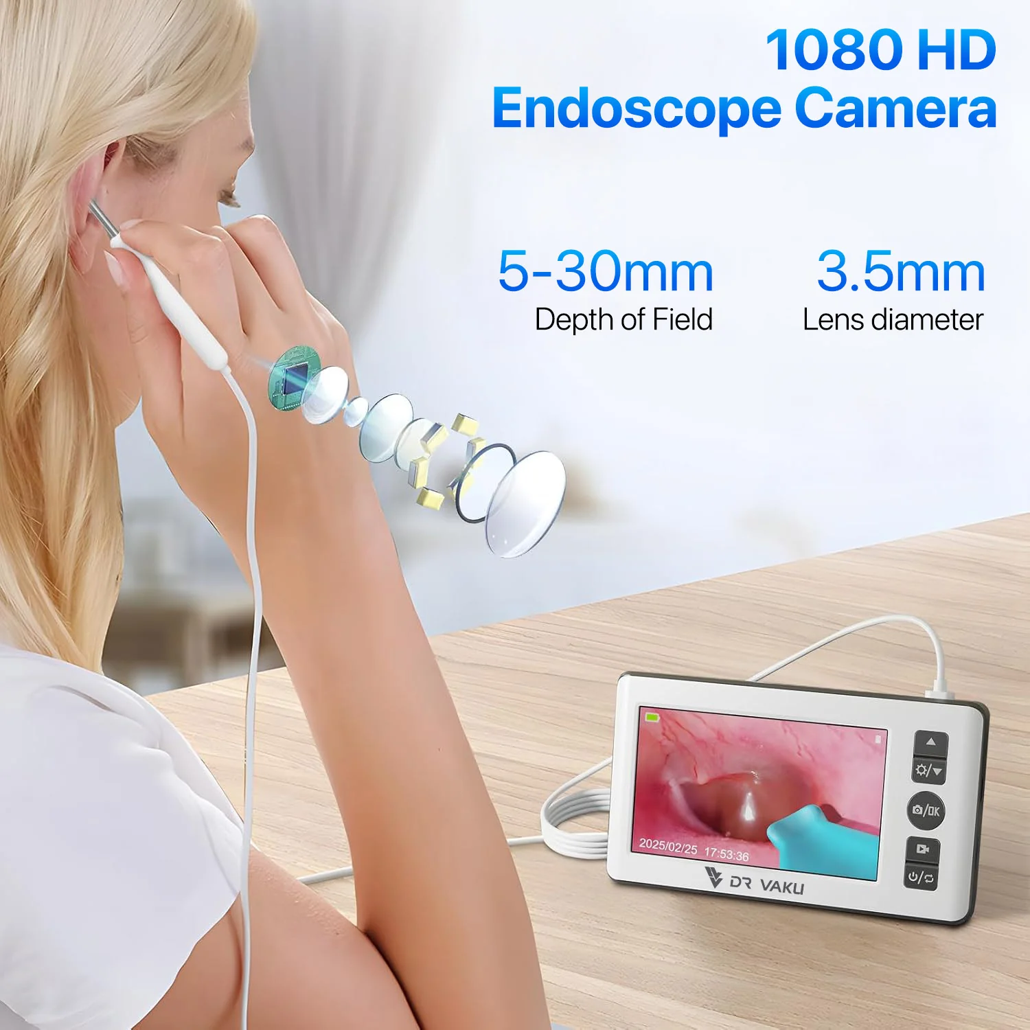 DR VAKU ® ENTSIGHT Plus Digital Otoscope Smart Ear Cleaner Inspection Kit - Image 4