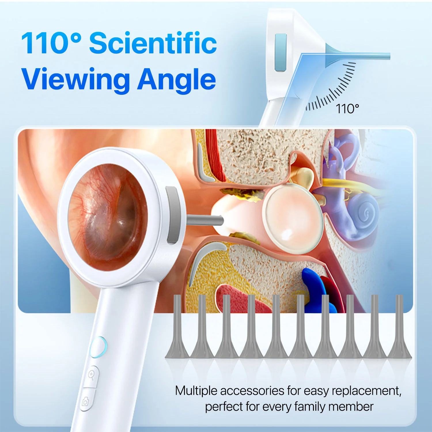 DR VAKU ® ENTVISON PRO Digital Otoscope Smart Ear Inspection Kit with 1.8 inch IPS Screen 1080p HD Camera & 6 LED Lights - Image 8