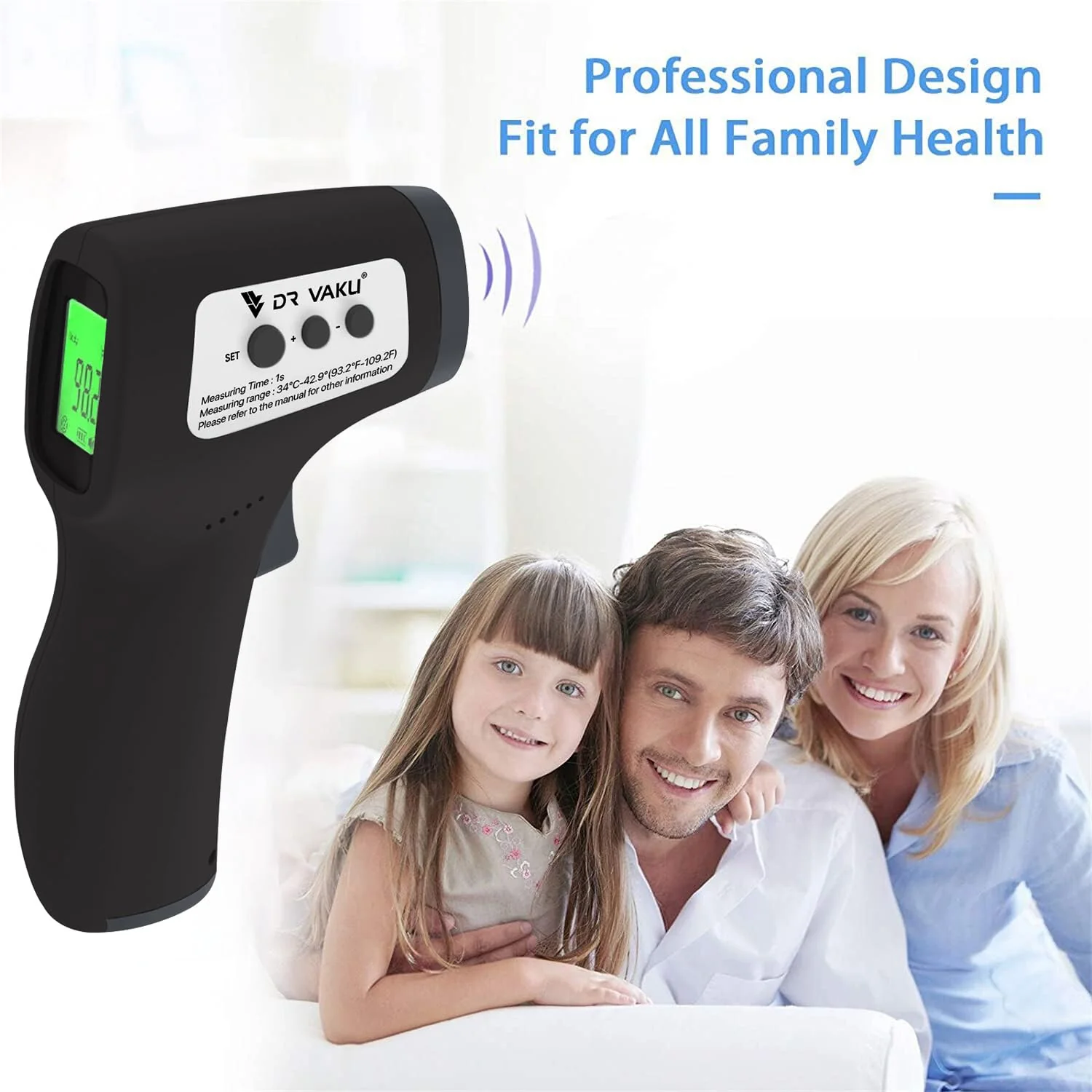 DR VAKU ® Infrared Digital Temperature Gun, Resolution Infrared Thermometer - Image 8