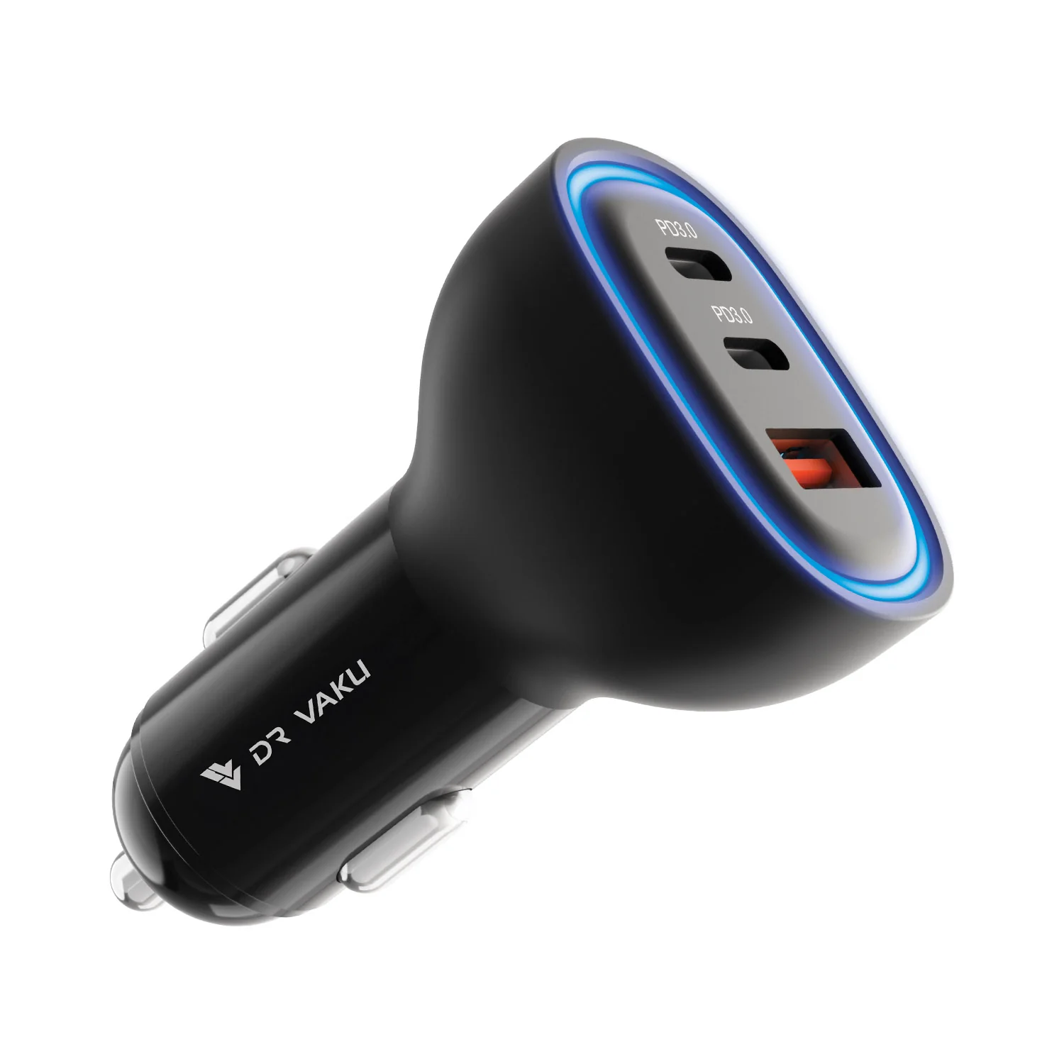 DR VAKU ® MECAVOLT 100W Car Charger Fast Charging Triple Port Dual 2X Type C PD PPS + QC 3.0 USB