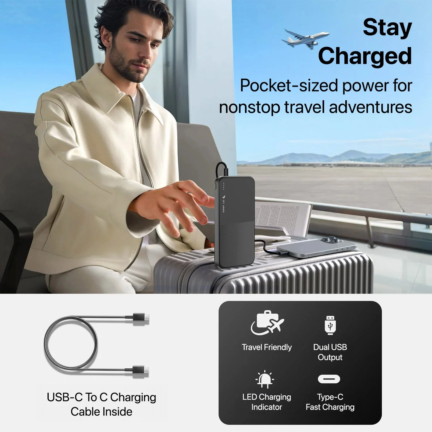 Dr Vaku ® OBIVION 10000mAh Power Bank Dual USB Fast Charge - Image 11