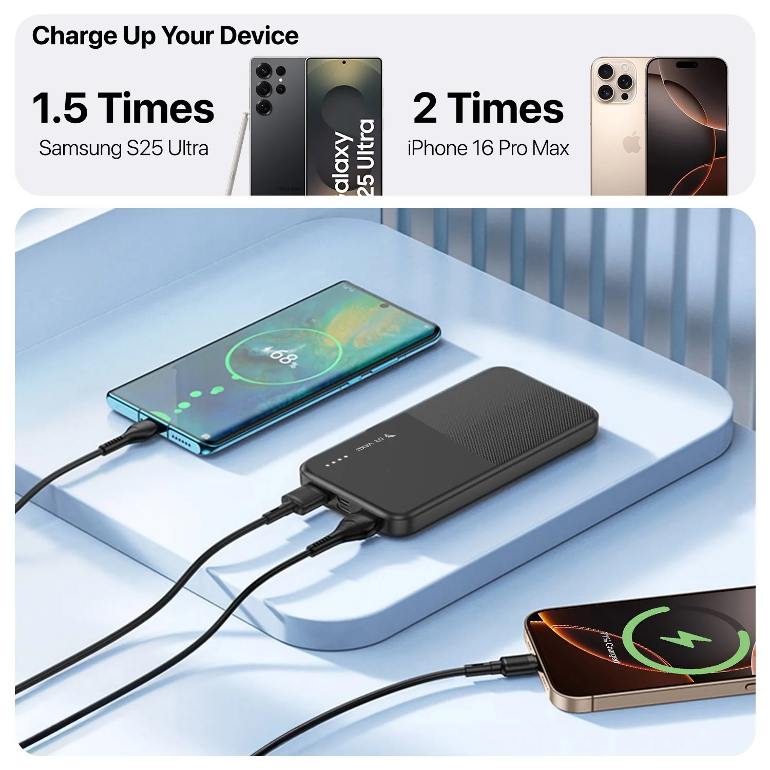 Dr Vaku ® OBIVION 10000mAh Power Bank Dual USB Fast Charge - Image 12