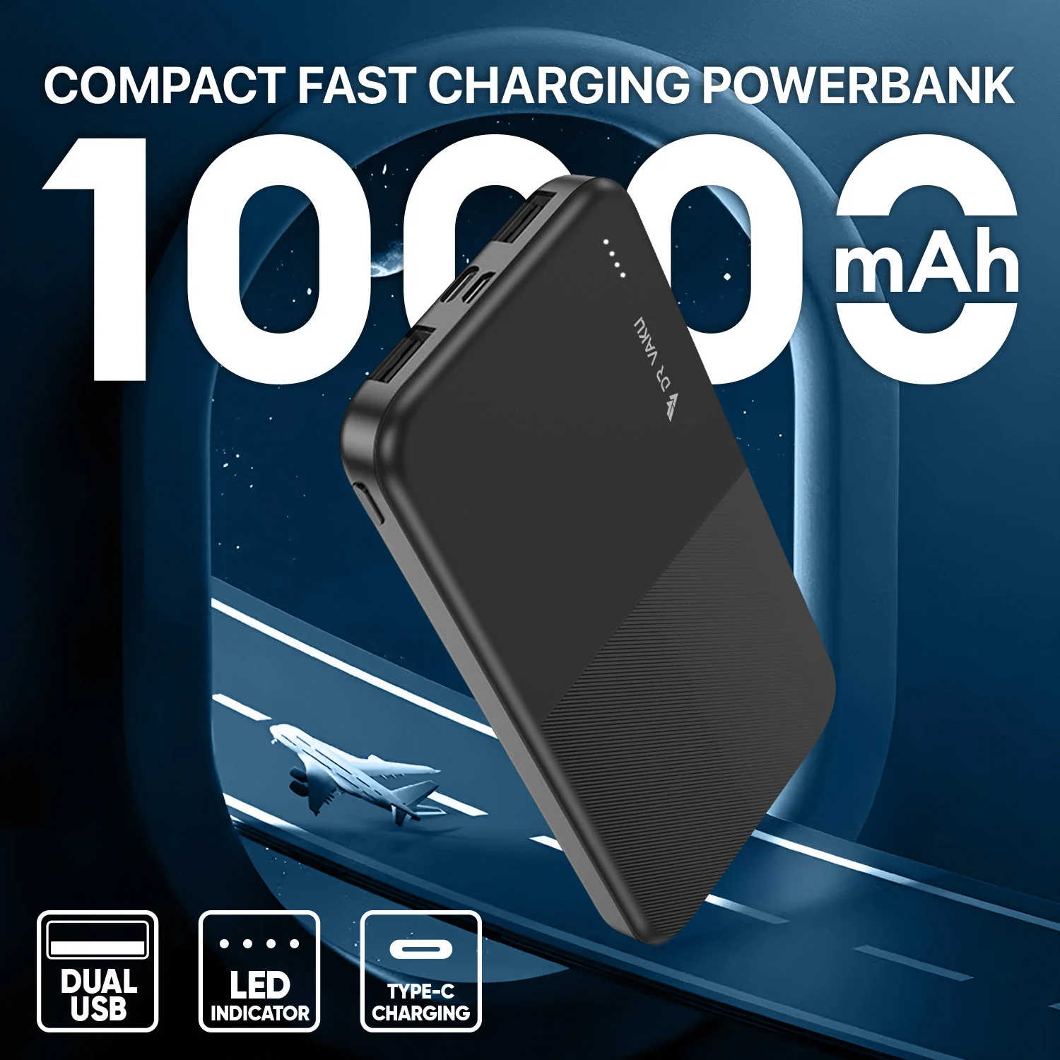 Dr Vaku ® OBIVION 10000mAh Power Bank Dual USB Fast Charge - Image 3