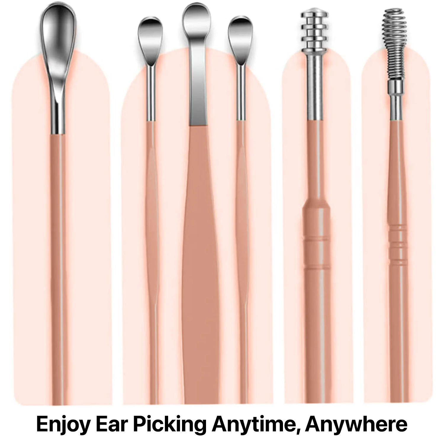 Dr Vaku ® Reusable EarWax Removal Cleaning Tool Kit (Set of 7) Stainless Steel With Storage Case - Image 11