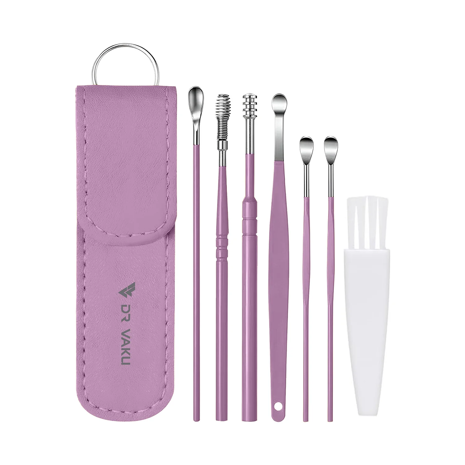 Dr Vaku ® Reusable EarWax Removal Cleaning Tool Kit (Set of 7) Stainless Steel With Storage Case - Image 14
