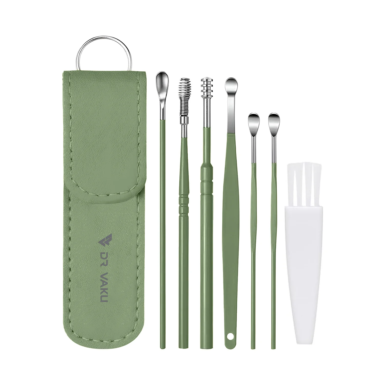 Dr Vaku ® Reusable EarWax Removal Cleaning Tool Kit (Set of 7) Stainless Steel With Storage Case - Image 16