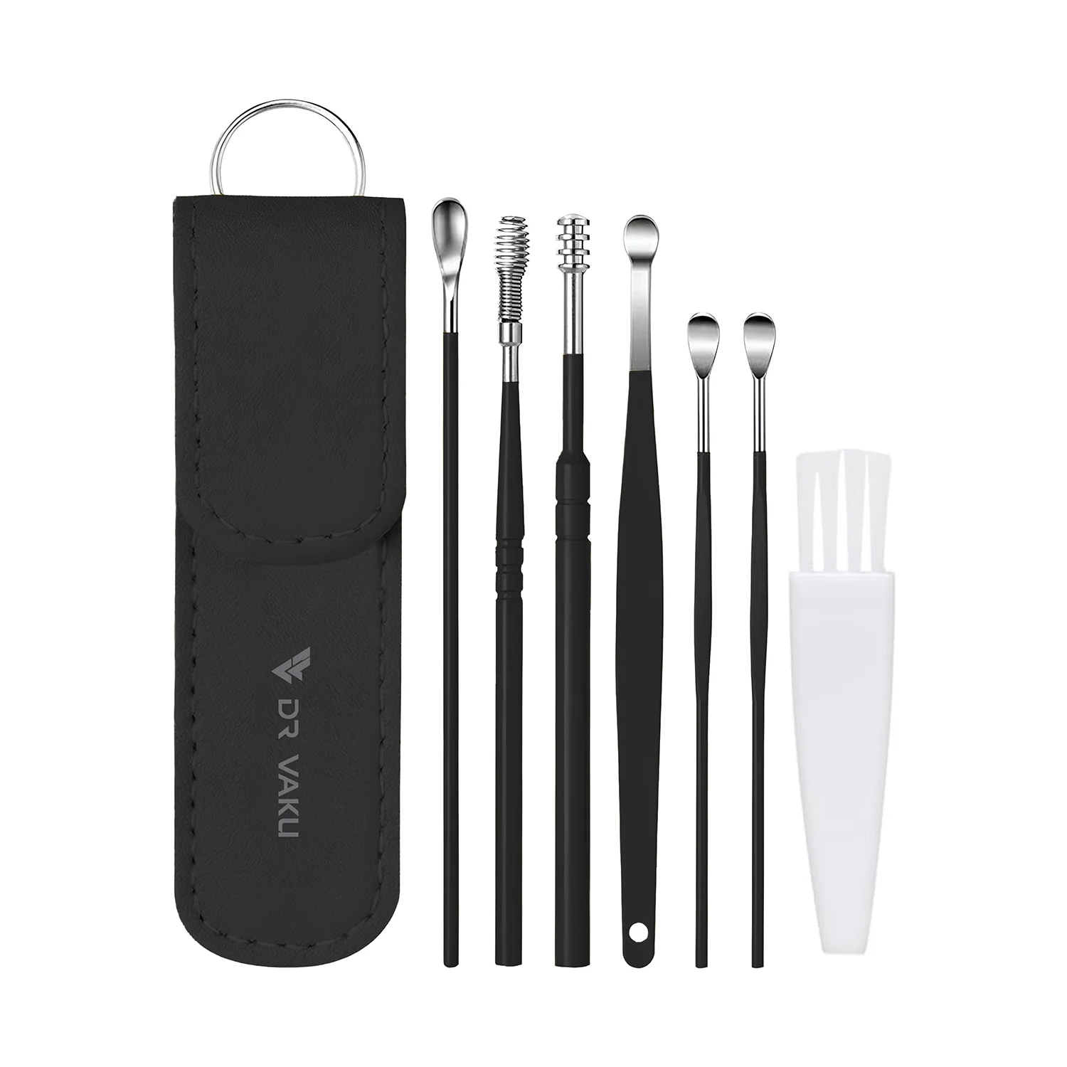 Dr Vaku ® Reusable EarWax Removal Cleaning Tool Kit (Set of 7) Stainless Steel With Storage Case - Image 17