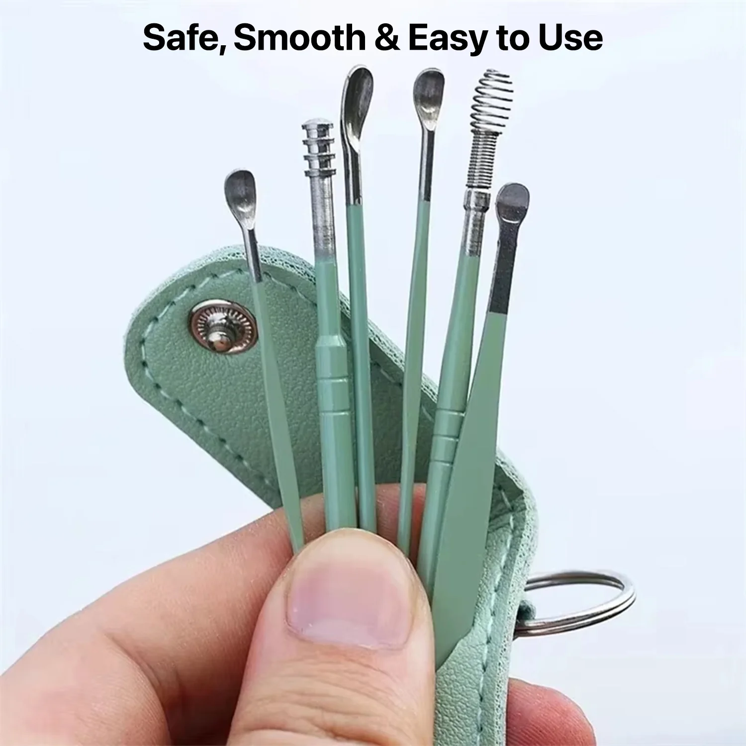 Dr Vaku ® Reusable EarWax Removal Cleaning Tool Kit (Set of 7) Stainless Steel With Storage Case - Image 8