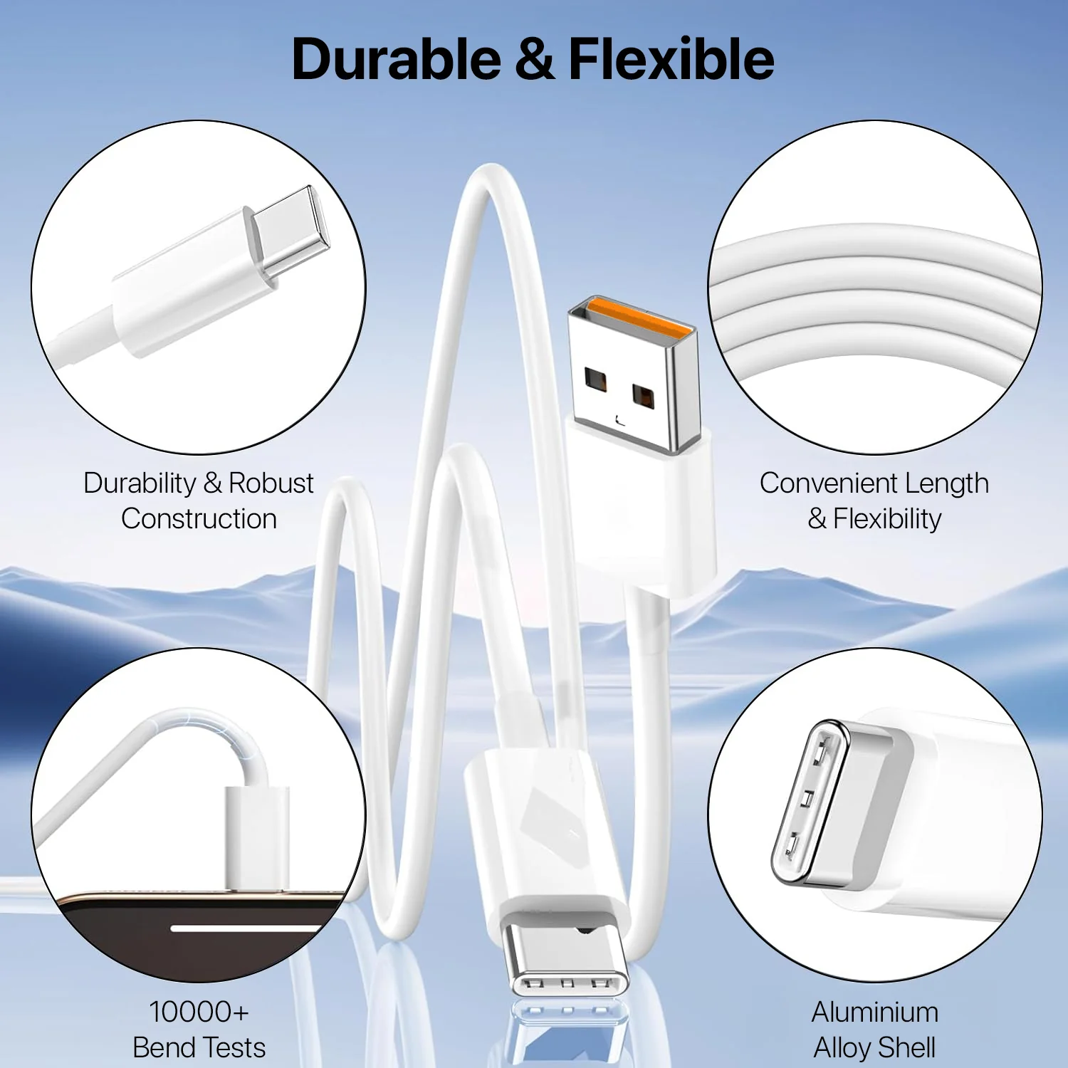 DR VAKU ® VOLTPRO 12W Charger USB A Fast Adapter With USB-A to Type-C Cable Combo - Image 5