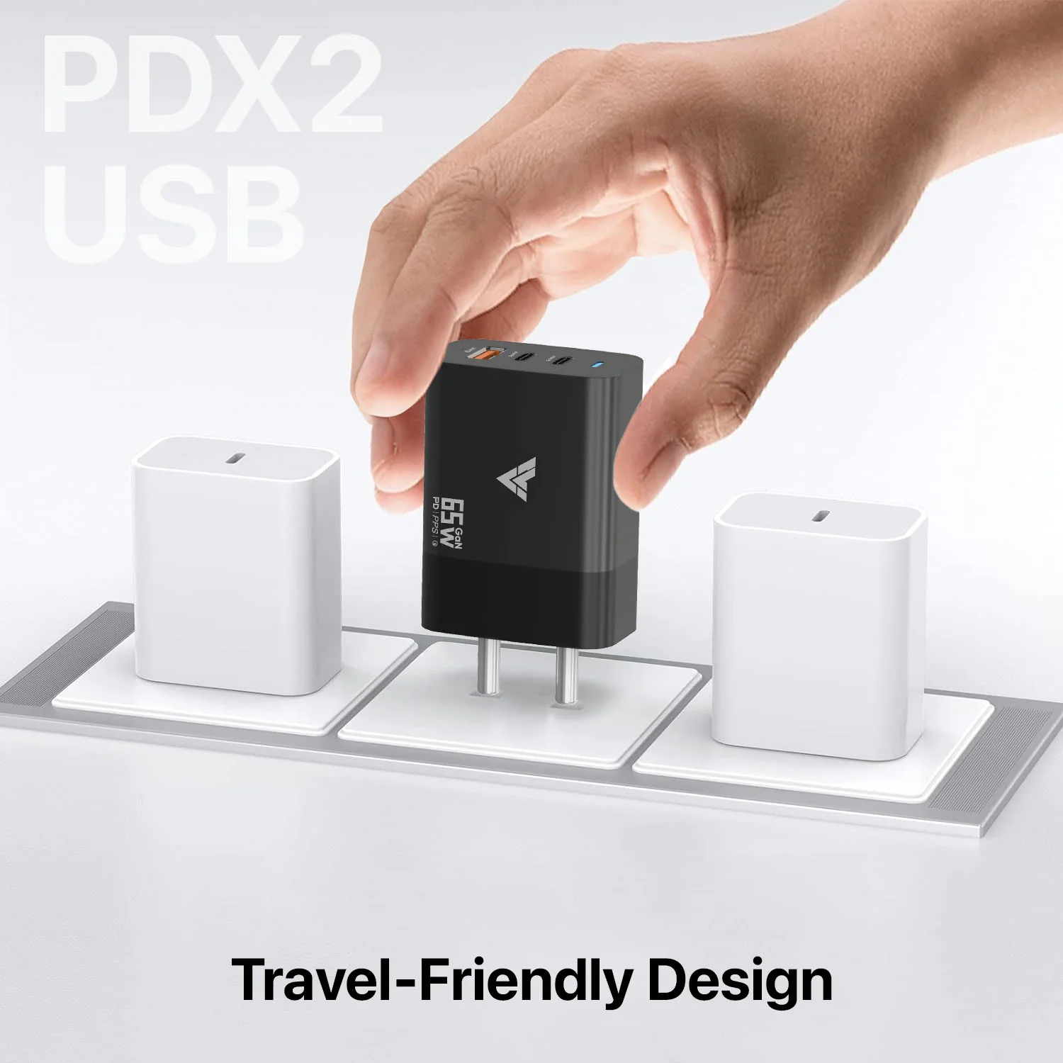 DR VAKU ® 65W Charger Type C Fast Adapter with Multi Port Dual PD Charging GaN Technology - Image 3