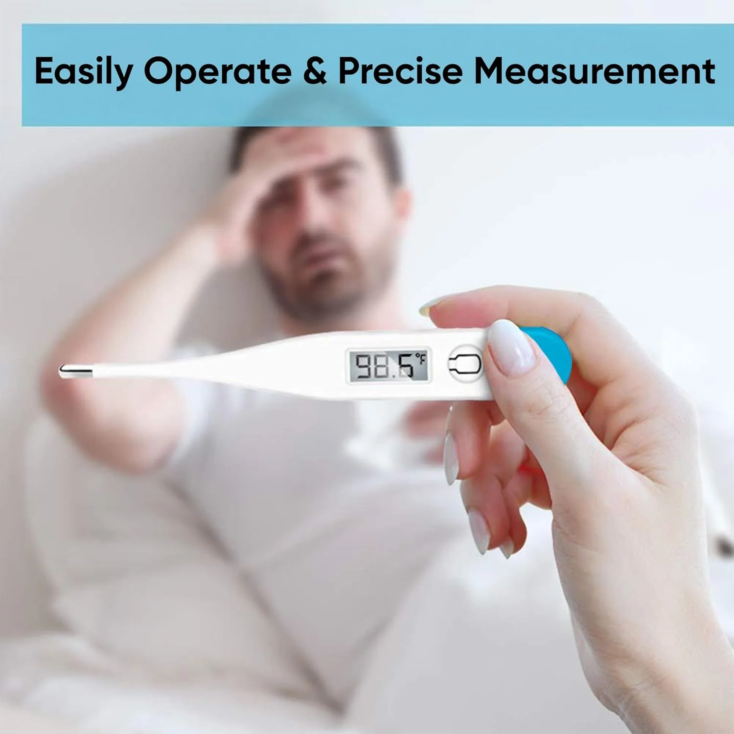 DR VAKU ® Digital Thermometer for Adults & Babies Fast Oral & Underarm Temperature Measurement Celsius & Fahrenheit Water-Resistant - Image 4