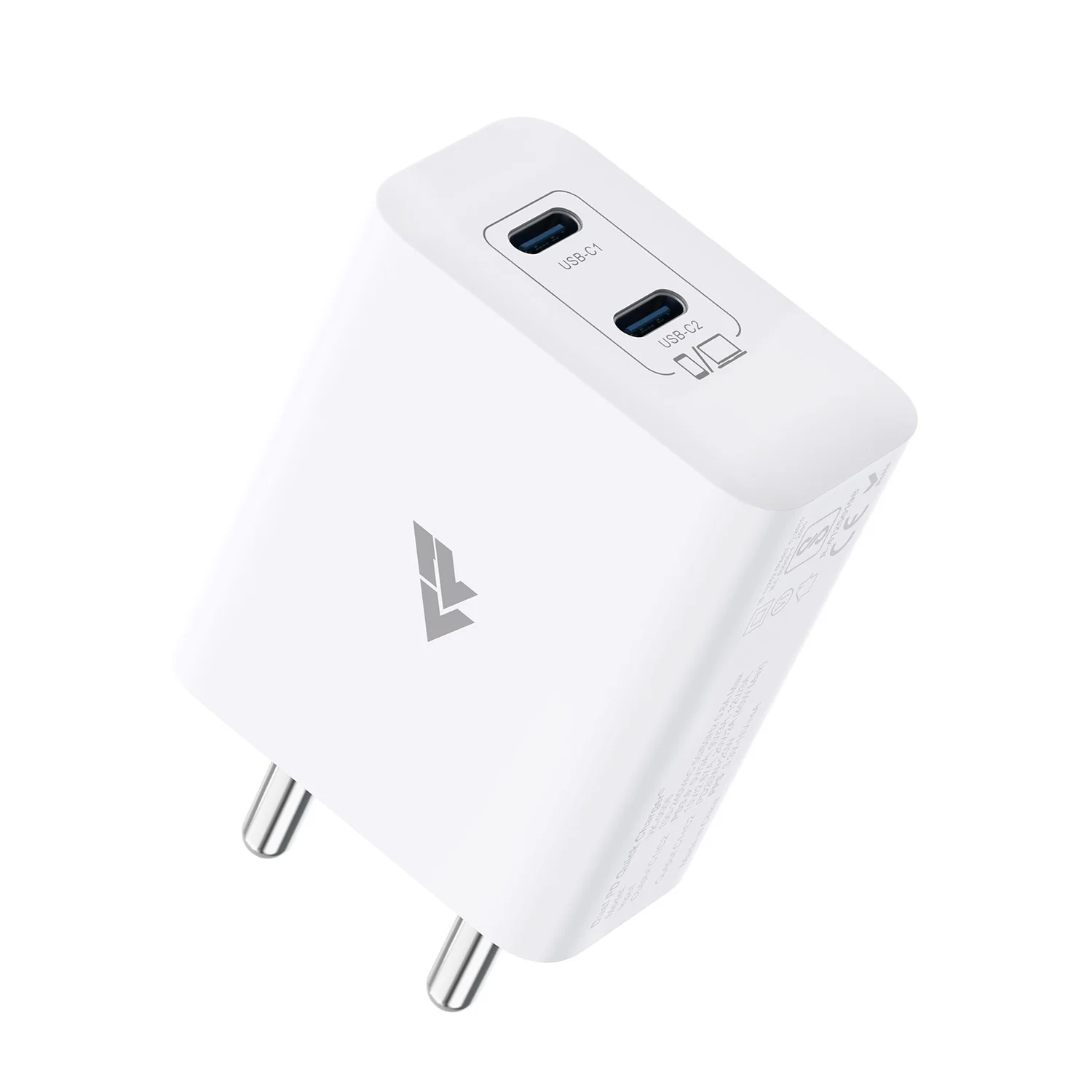 DR VAKU ® Duovot 40W PD Dual Port GaN Fast Charger Type C Adapter for IOS & Android Devices - Image 2