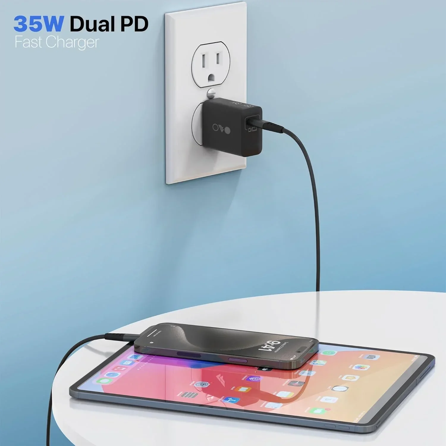 DR VAKU ® Korex 35W PD GaN Fast Charger Type C Adapter for IOS & Android Devices - Image 3