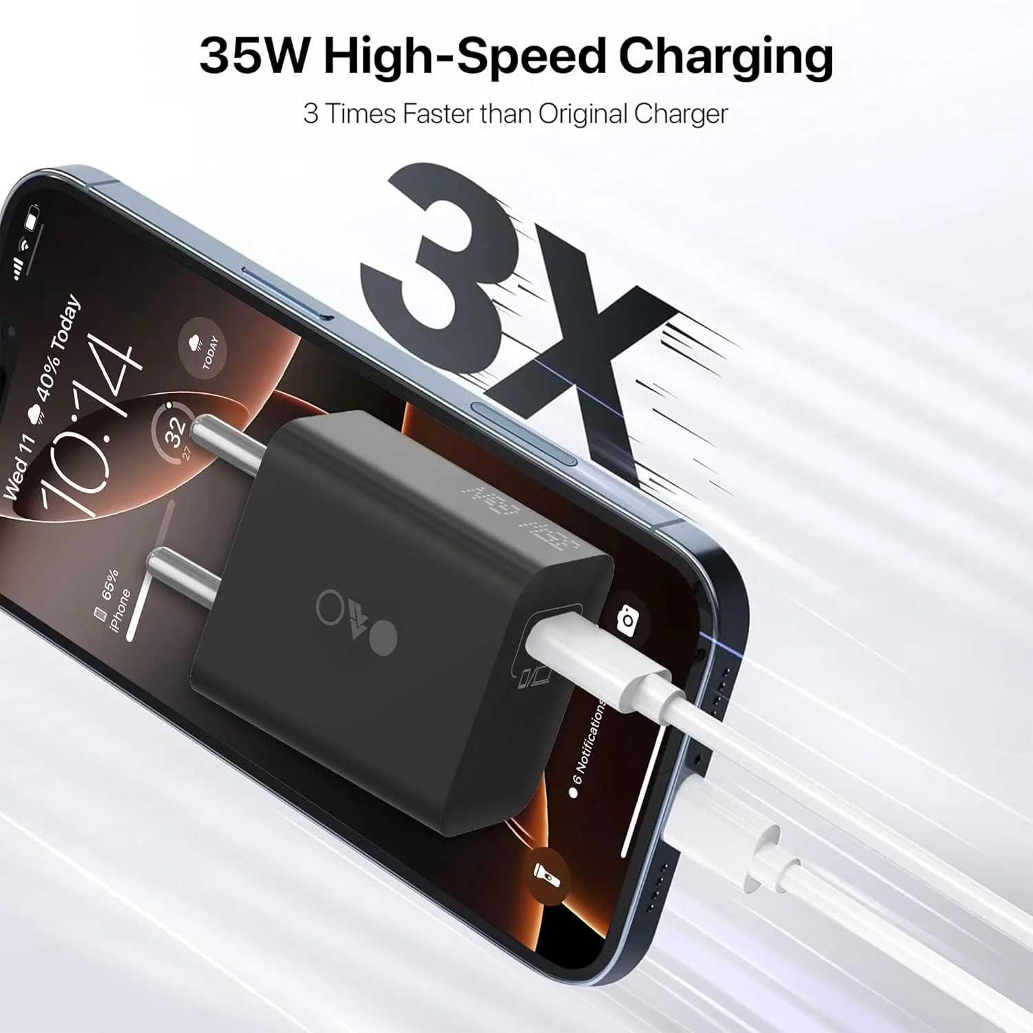 DR VAKU ® Korex 35W PD GaN Fast Charger Type C Adapter for IOS & Android Devices - Image 4