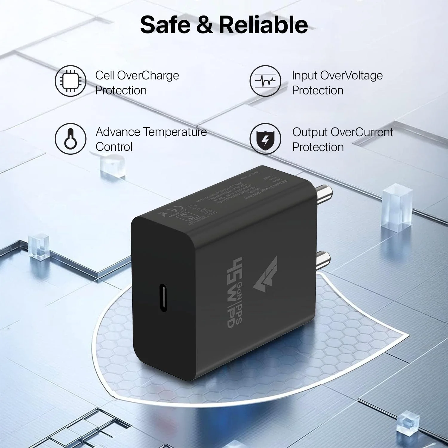 DR VAKU ® ROGUE 45W PD GaN Fast Charger Type C Adapter for IOS & All Android Devices - Image 4