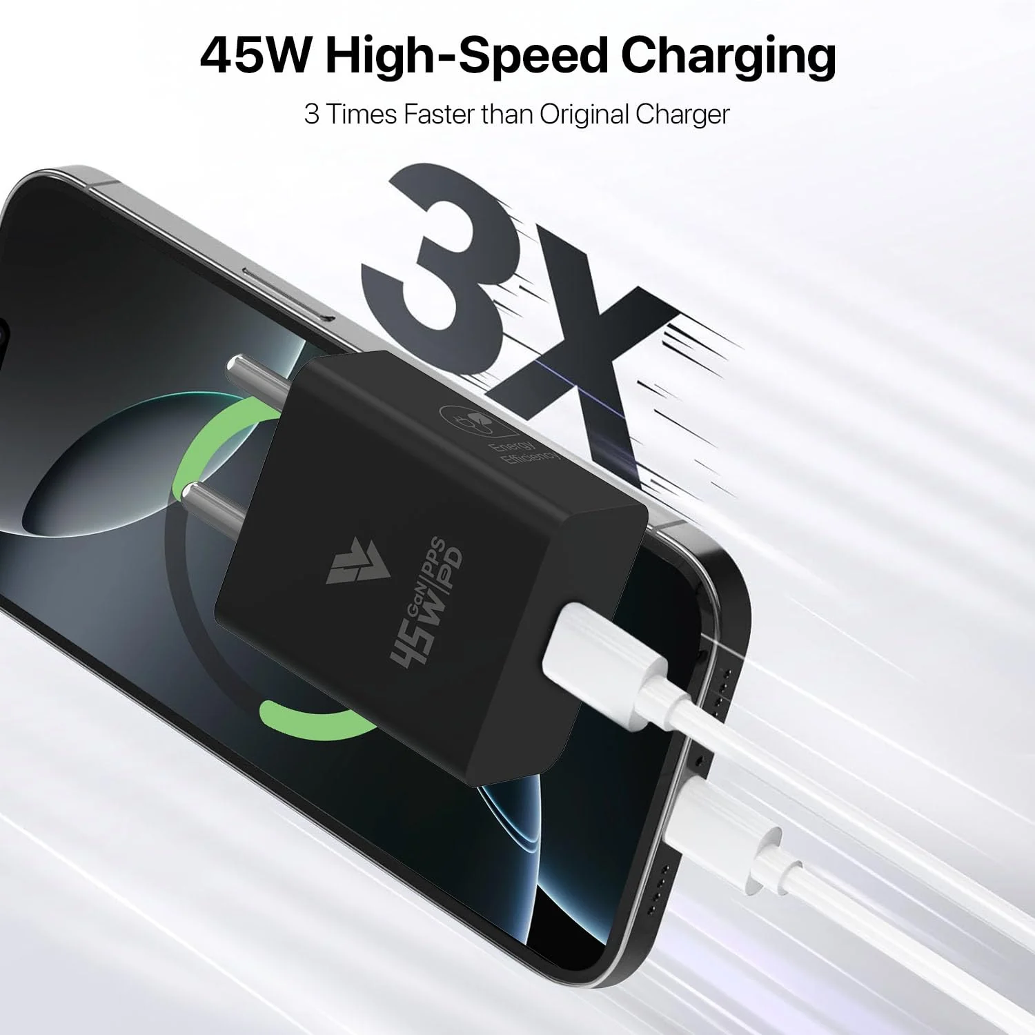 DR VAKU ® ROGUE 45W PD GaN Fast Charger Type C Adapter for IOS & All Android Devices - Image 5