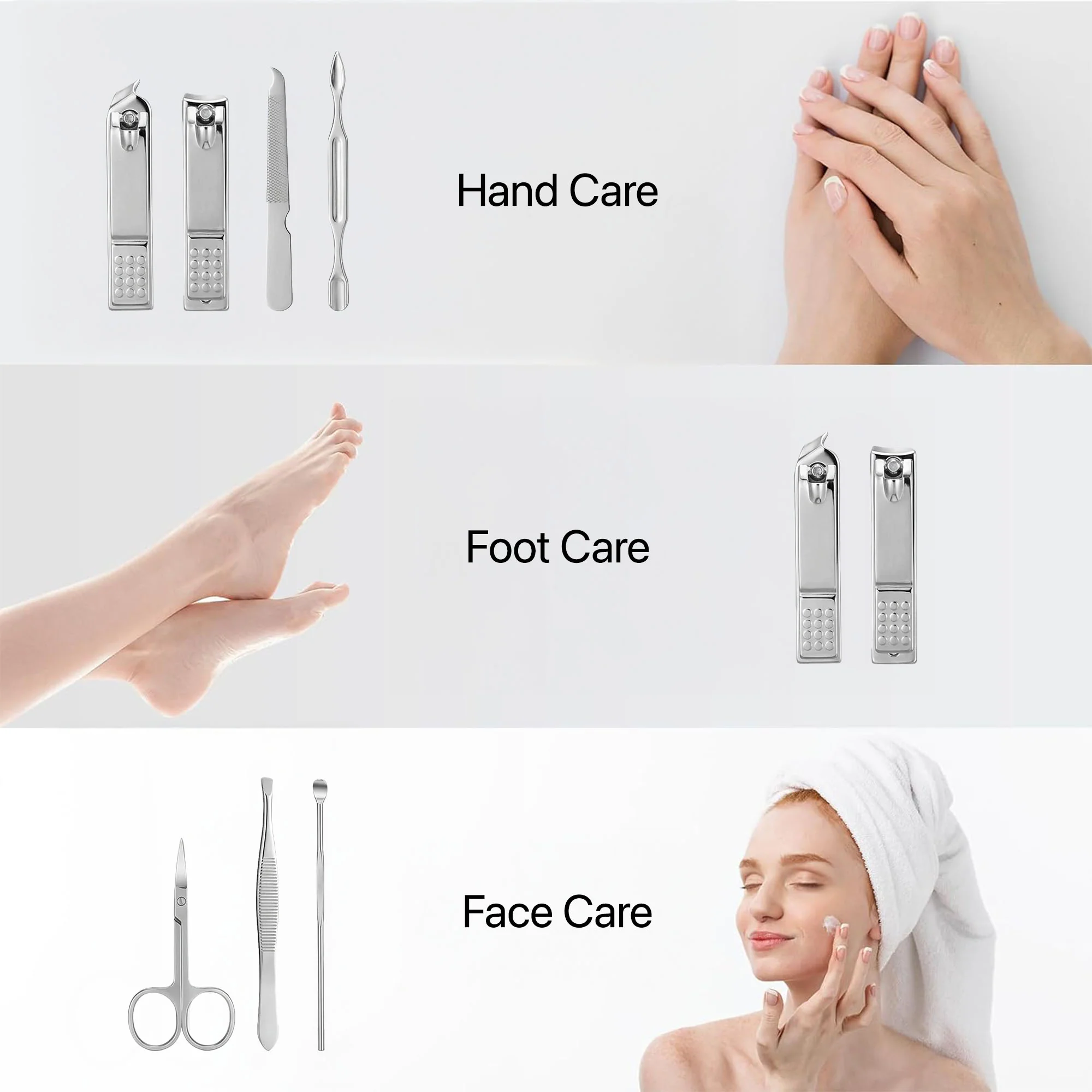 Dr Vaku ® 7 in 1 Nail Care Stainless Steel Tool Kit with Travel Case - Image 7
