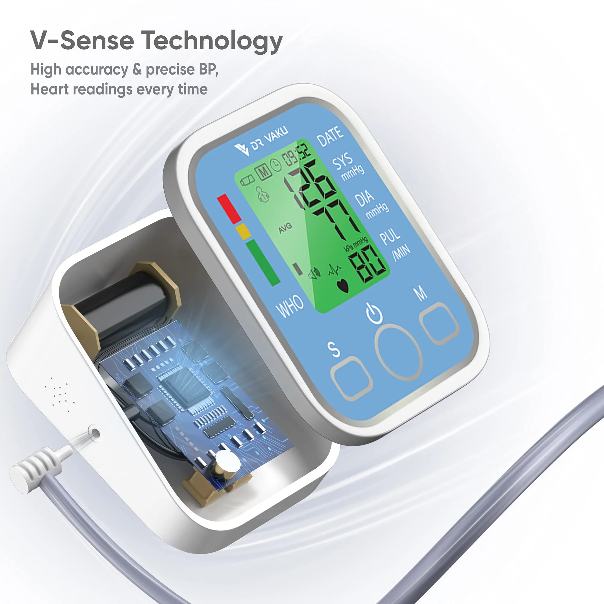DR VAKU ® Blood Pressure Monitor FDA Approved Automatic Upper Arm Digital BP Monitor - Image 3