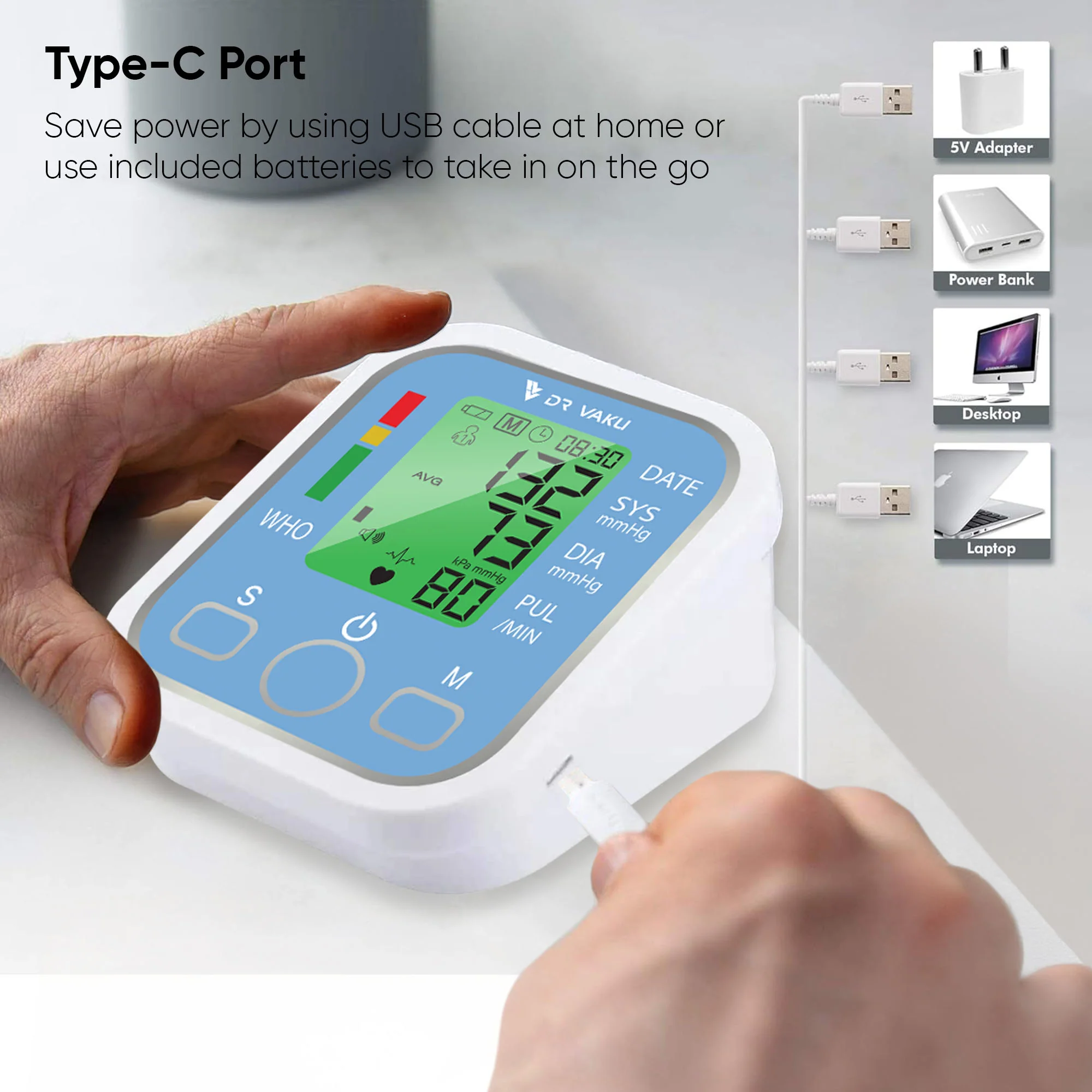 DR VAKU ® Blood Pressure Monitor FDA Approved Automatic Upper Arm Digital BP Monitor - Image 6