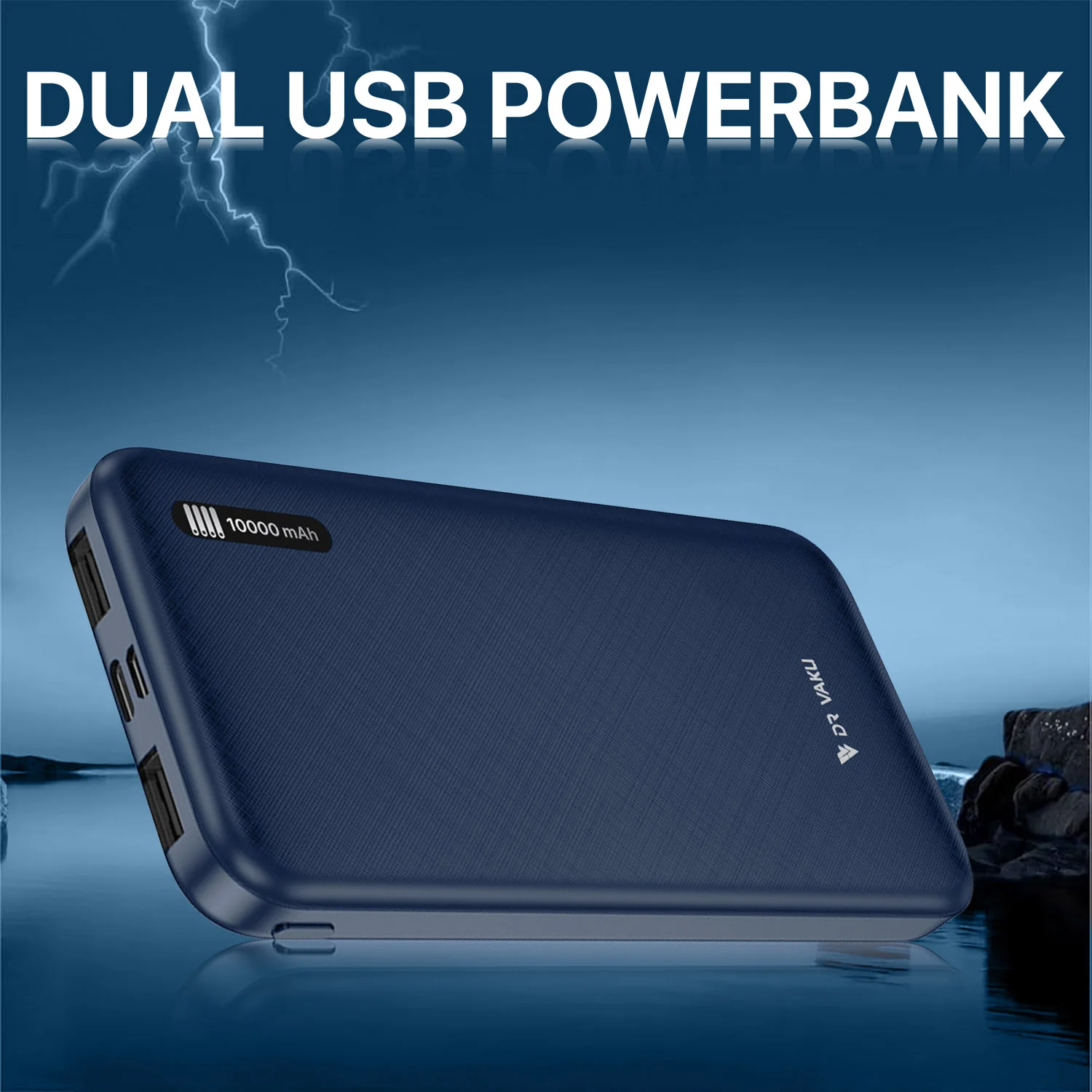 Dr Vaku ® CYREX 10000mAh Power Bank 12W Dual USB Fast Charge | Type-C & Micro-USB Input | Ultra-Compact & Portable - Image 7