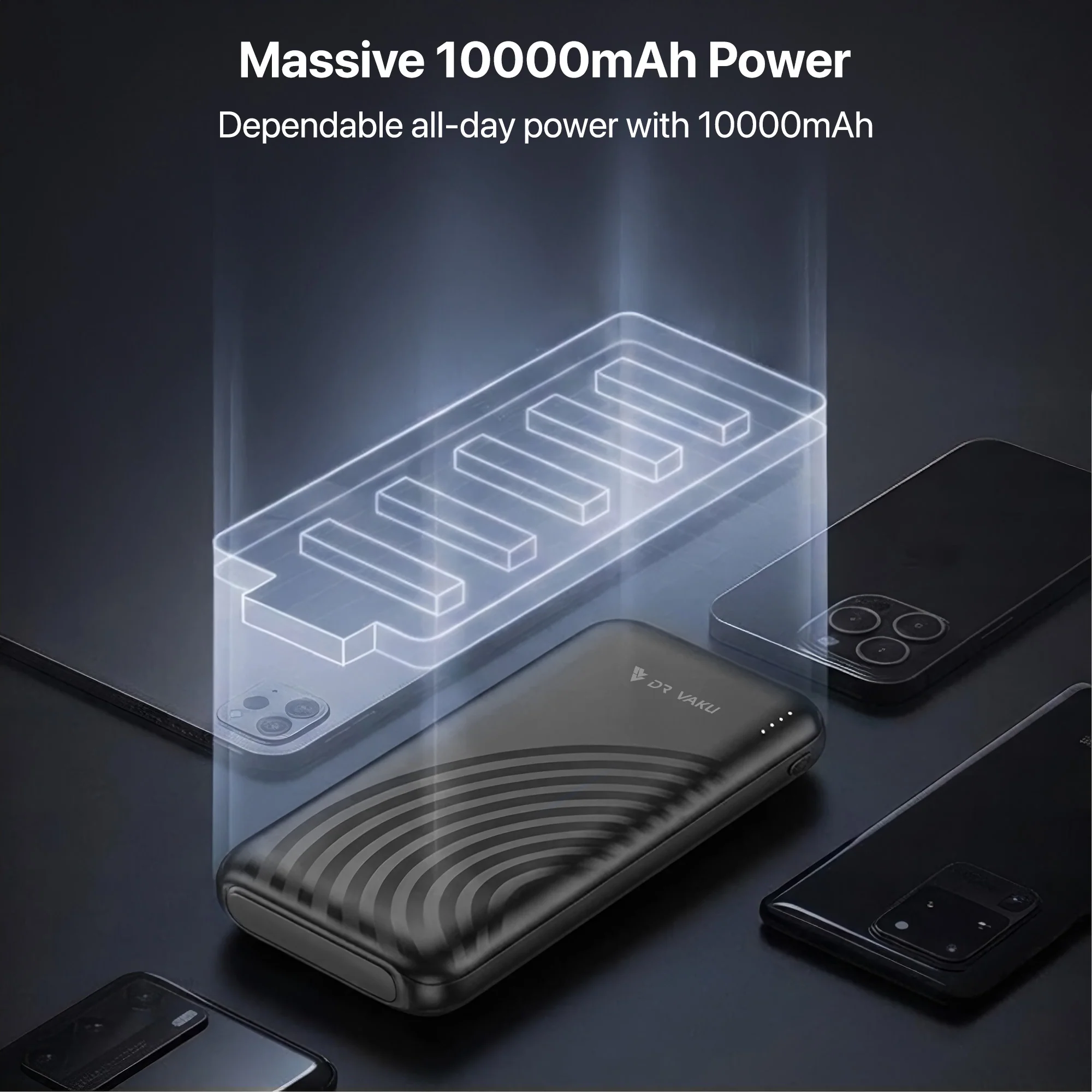 Dr Vaku ® NIXO 10000mAh Power Bank Dual Output Fast Charge - Image 2