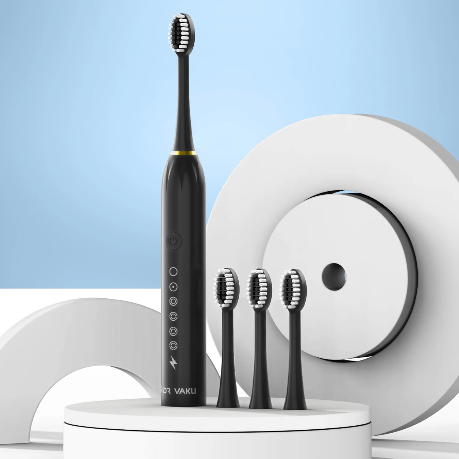 Dr Vaku® Sonicare+ Electric Toothbrush with 6 Advanced Modes And 4 Brush Heads - Image 13