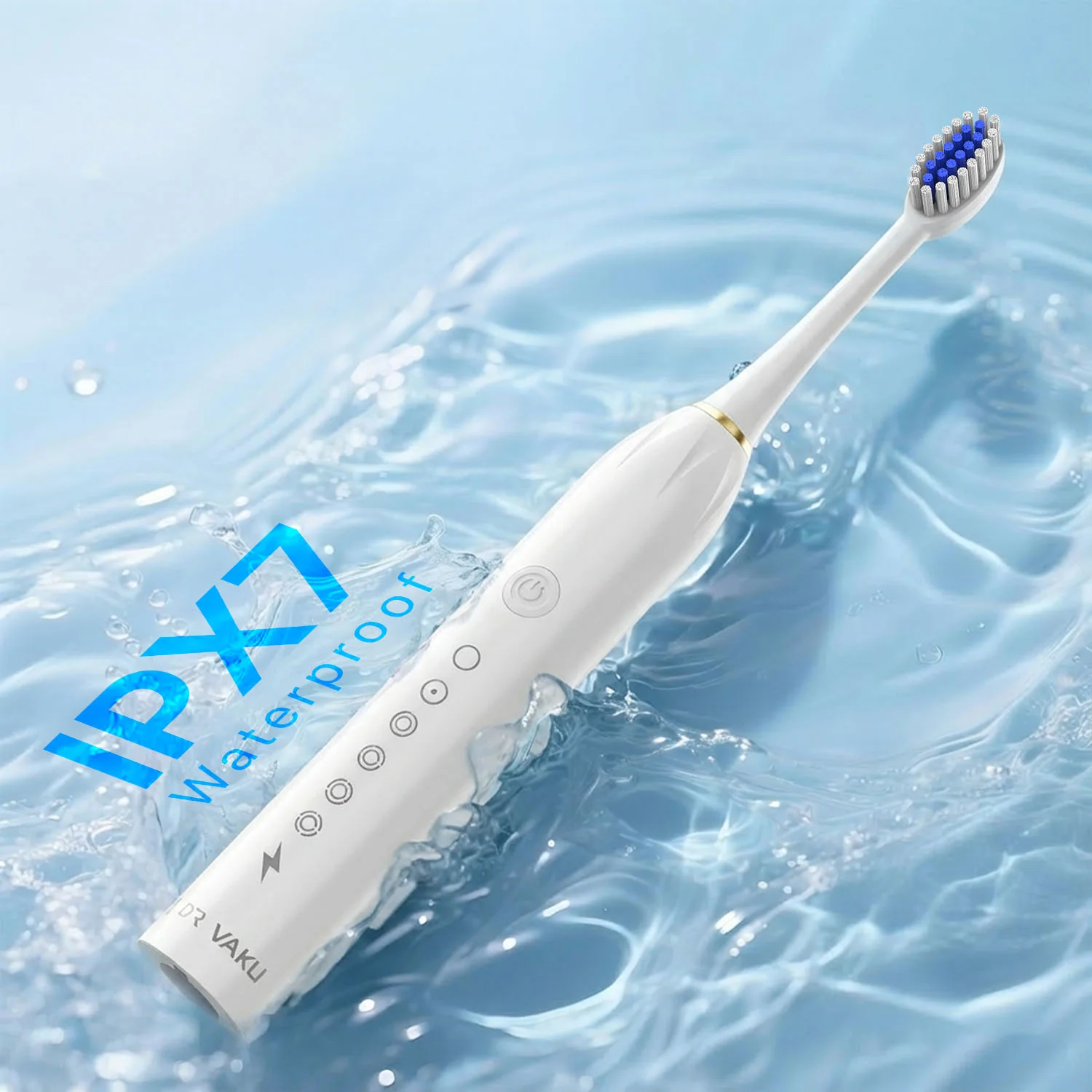 Dr Vaku® Sonicare+ Electric Toothbrush with 6 Advanced Modes And 4 Brush Heads - Image 4