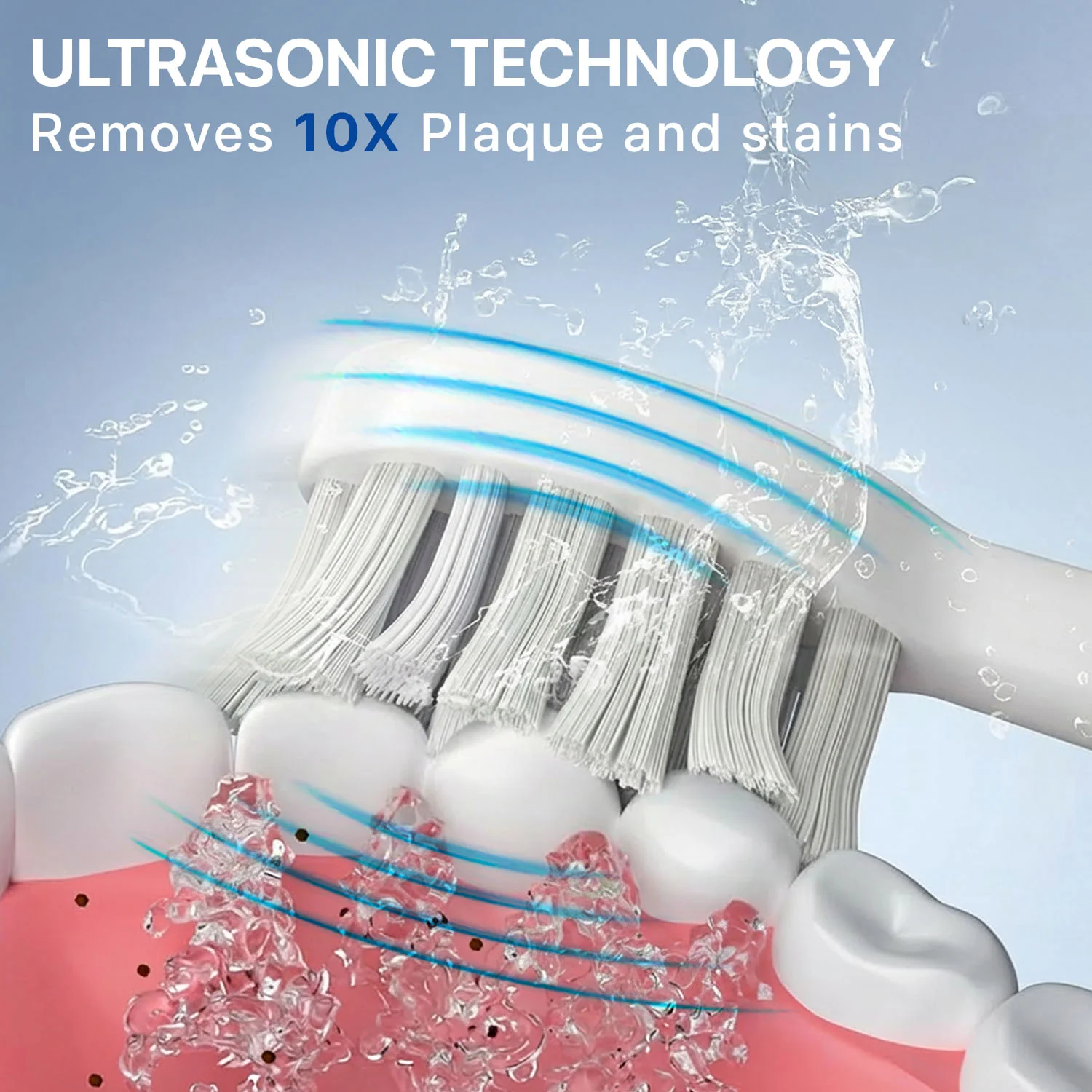 Dr Vaku® Sonicare+ Electric Toothbrush with 6 Advanced Modes And 4 Brush Heads - Image 5