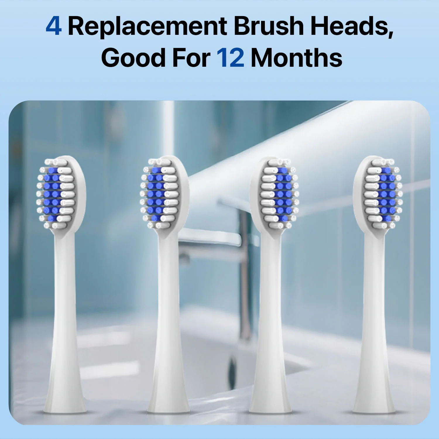 Dr Vaku® Sonicare+ Electric Toothbrush with 6 Advanced Modes And 4 Brush Heads - Image 8