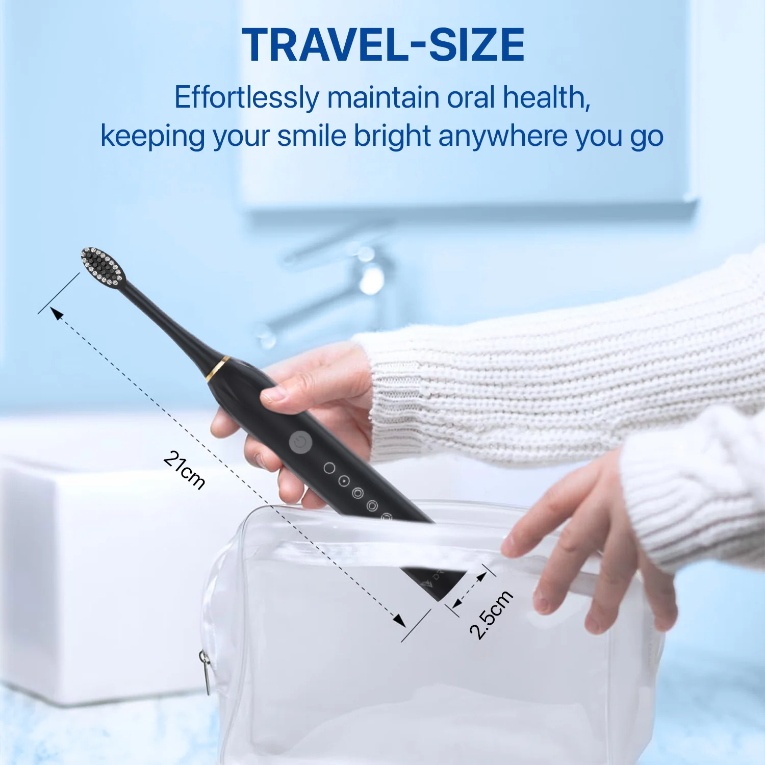Dr Vaku® Sonicare+ Electric Toothbrush with 6 Advanced Modes And 4 Brush Heads - Image 9