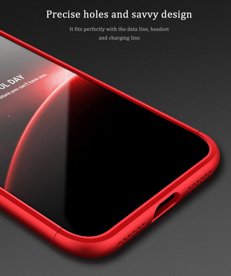FCK® Apple iPhone X / XS 3-in-1 360 Series PC Case Dual-Colour Finish Ultra-thin Slim Front Case + Back Cover - Image 6