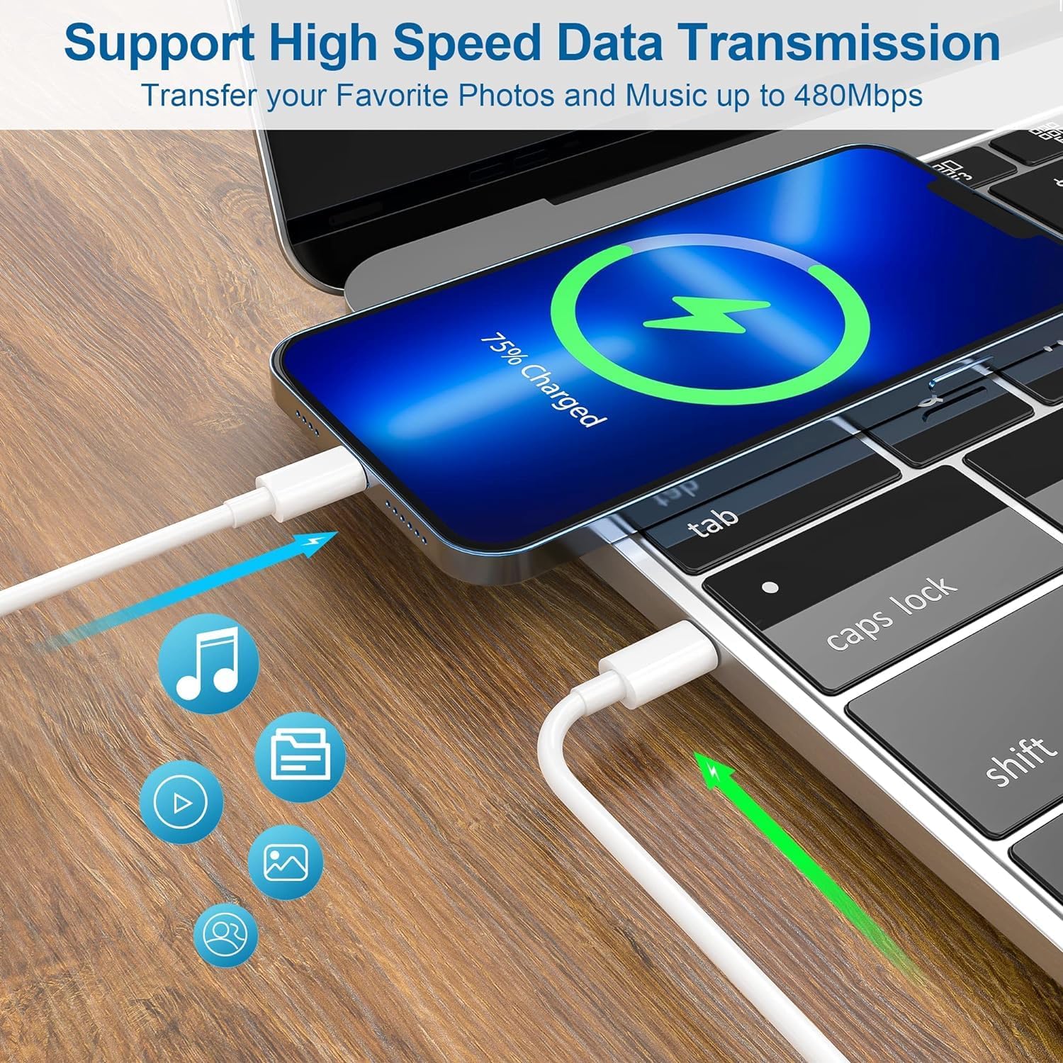 Original 20W iPhone Charger + Type C to Lightning [Apple MFi Certified] Cable Combo | (5X Speed) - Image 5