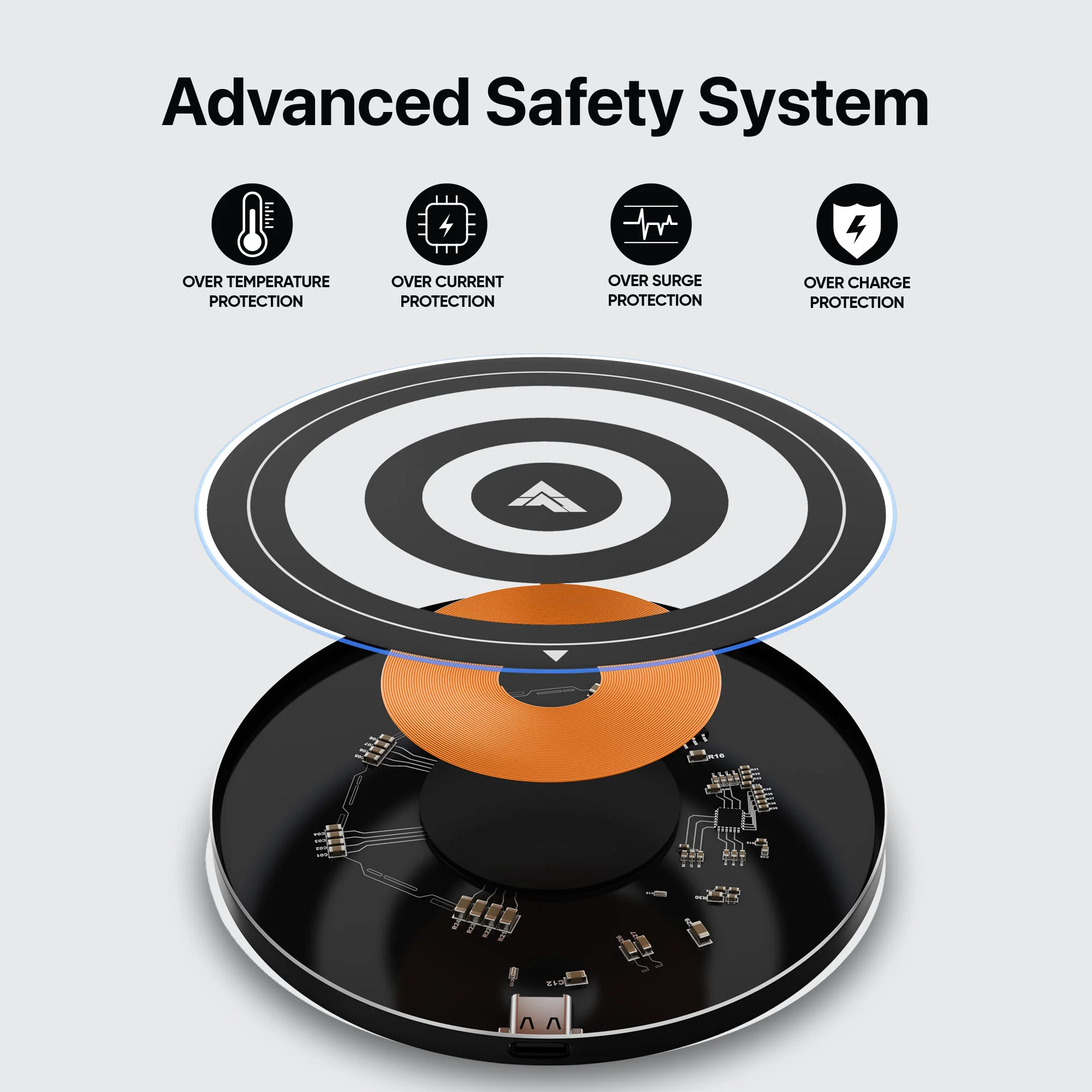 Vaku ® Quantum Flow Series 15W Wireless Charger Fast Charging Pad - Image 4