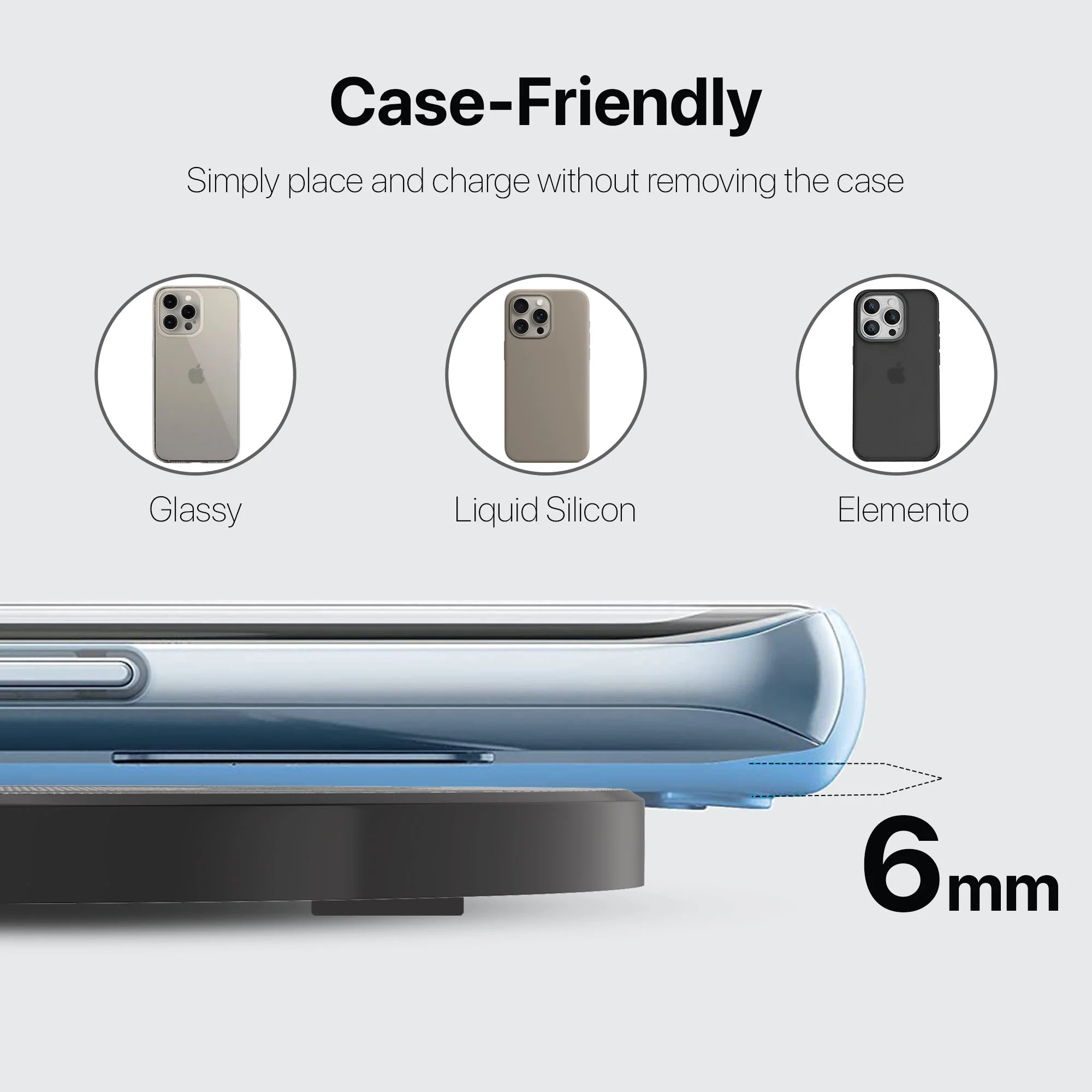 Vaku ® Quantum Flow Series 15W Wireless Charger Fast Charging Pad - Image 7