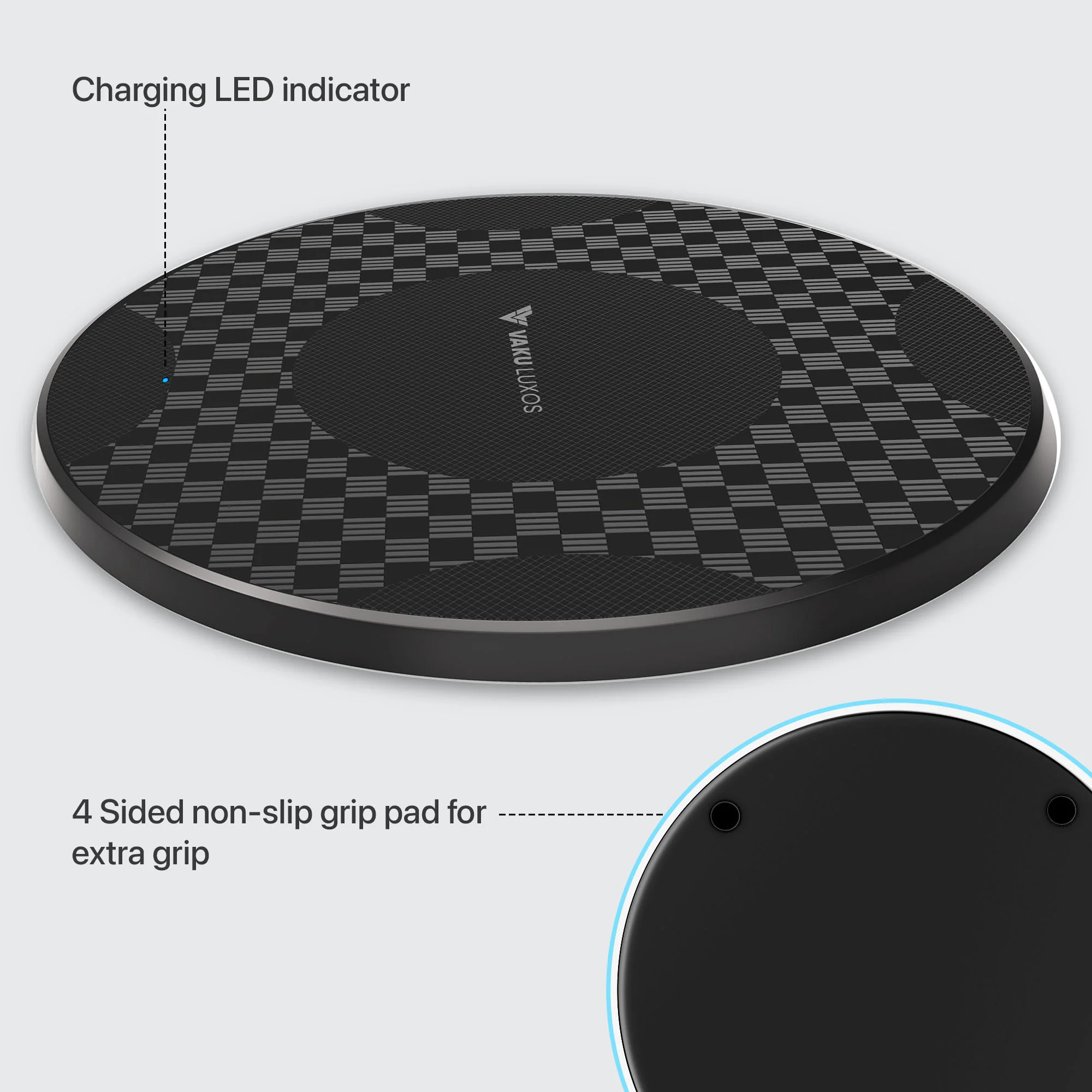 Vaku ® Waverex Series 15W Wireless Charger Fast Charging Pad - Image 4