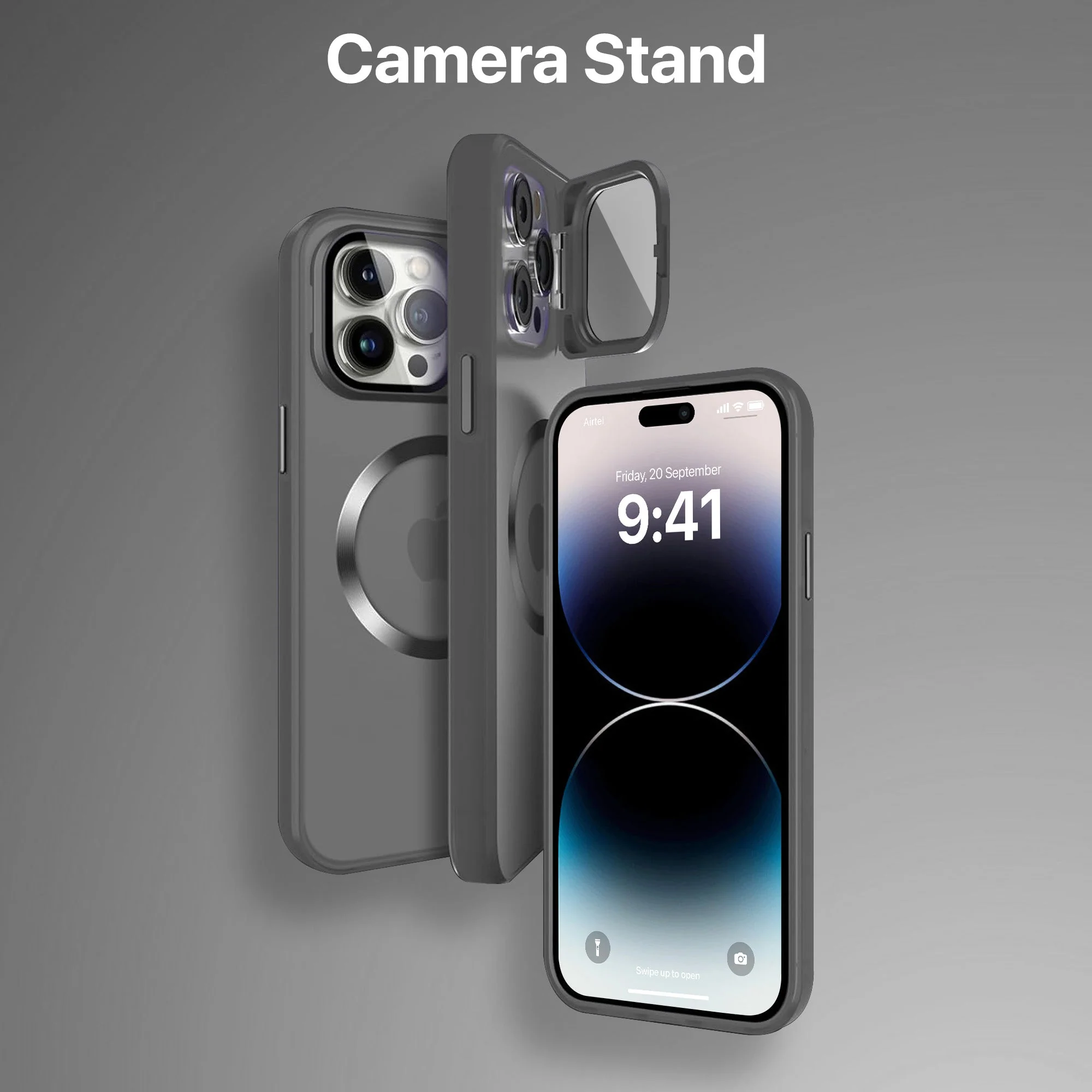 Vaku ® Apple iPhone 14 Pro Max Rime Frosted Magnetic Magpro Translucent Back Cover - Image 11